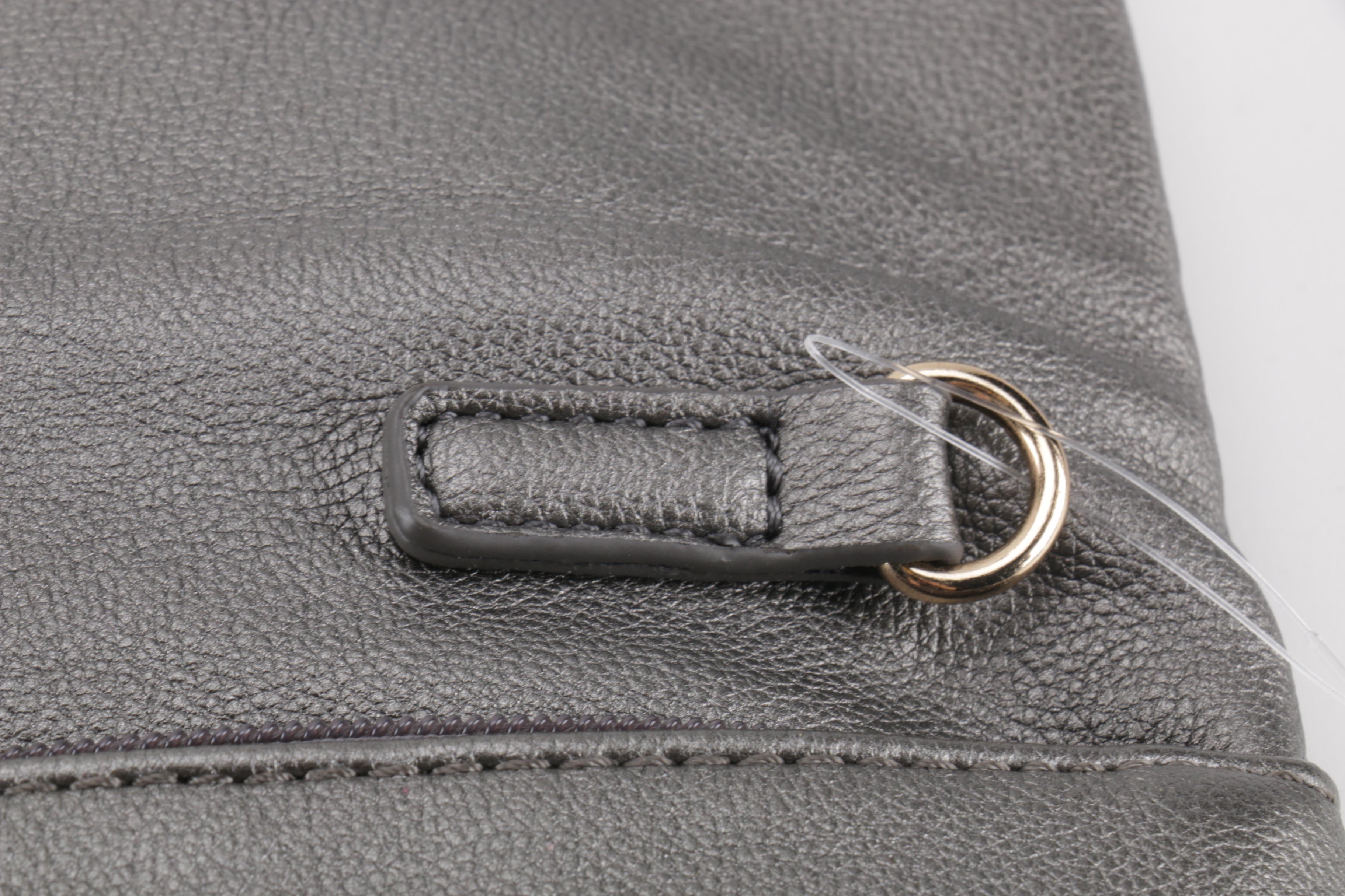 Embellished Gray Wristlet