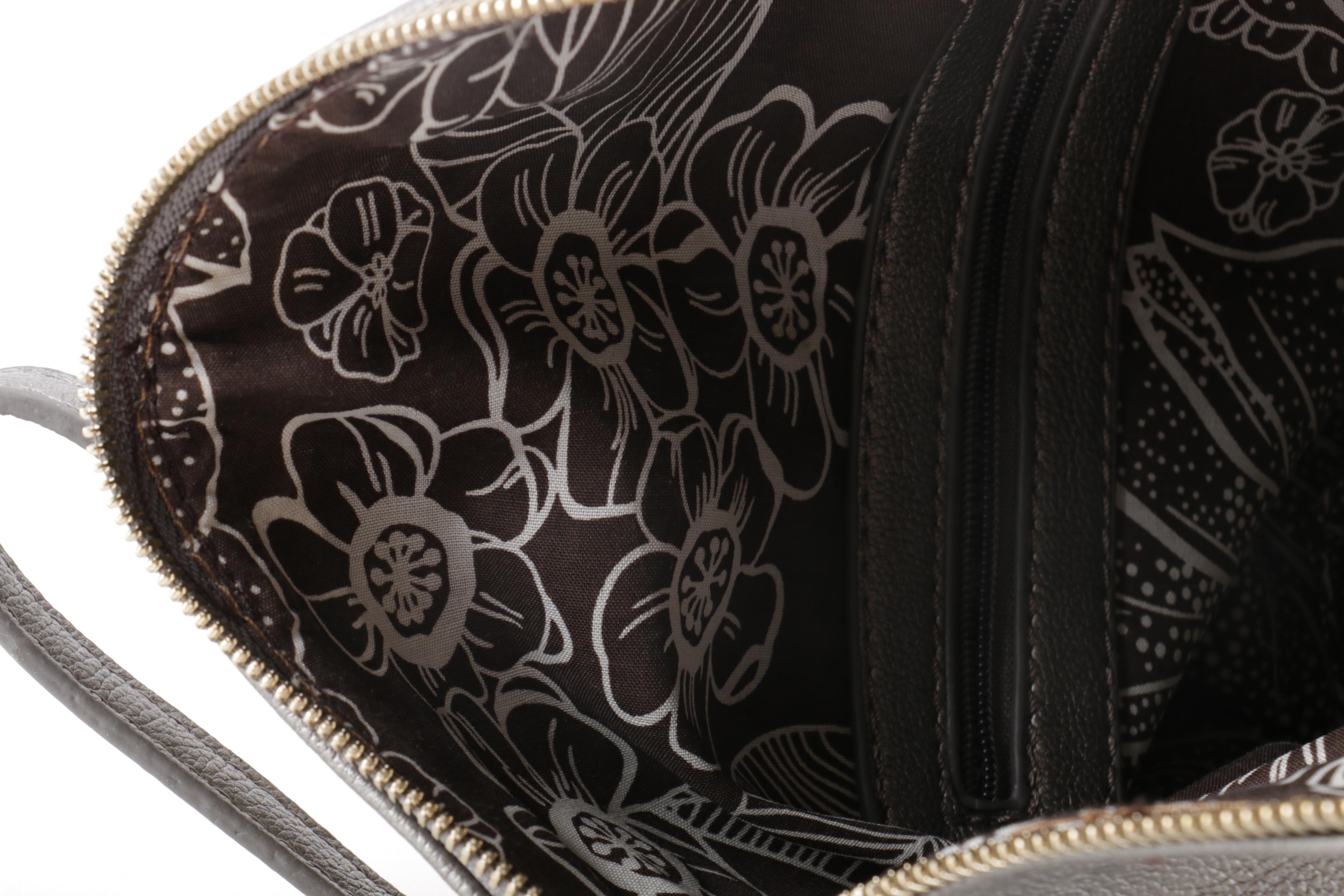 Embellished Gray Wristlet