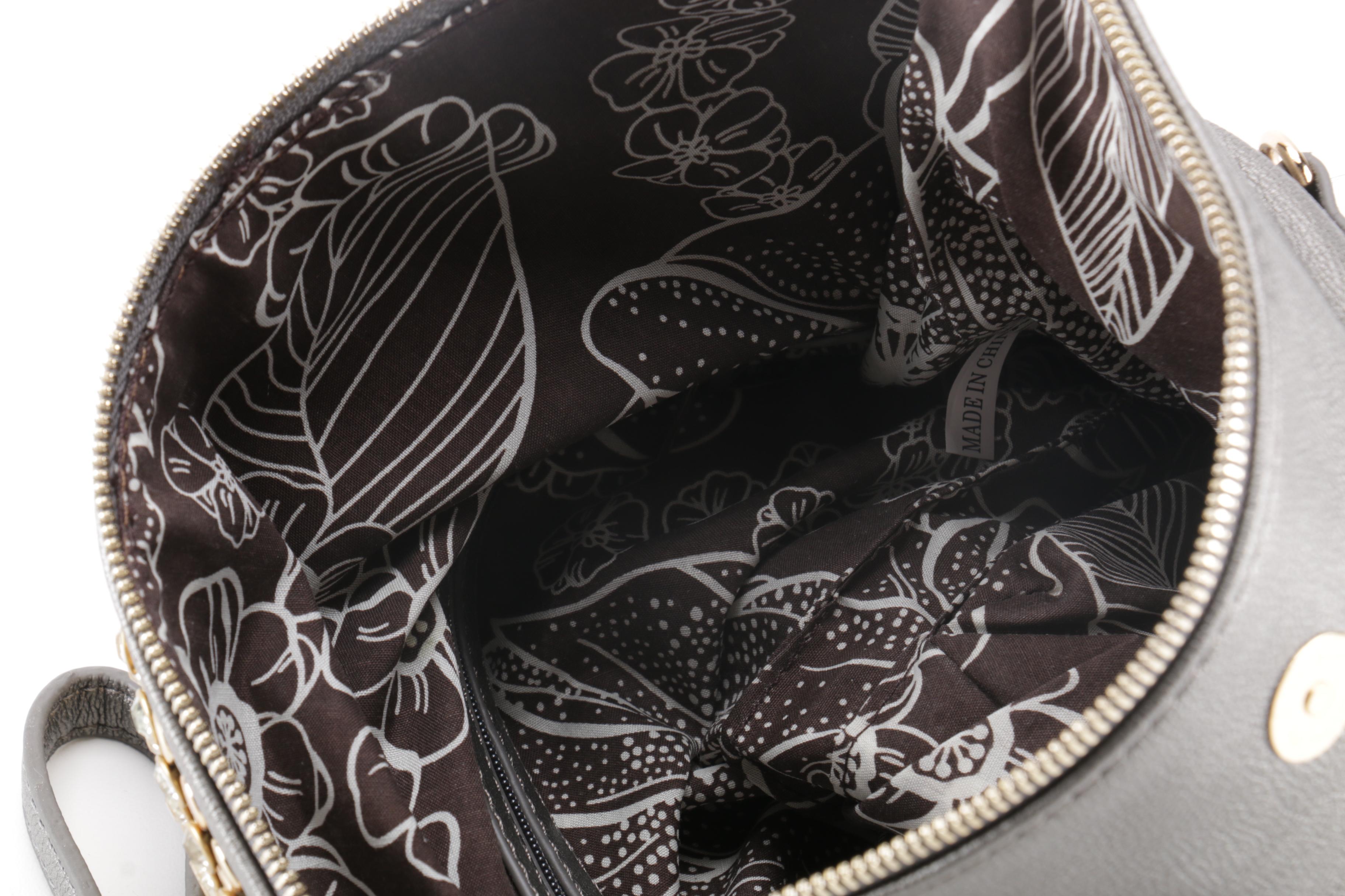 Embellished Gray Wristlet