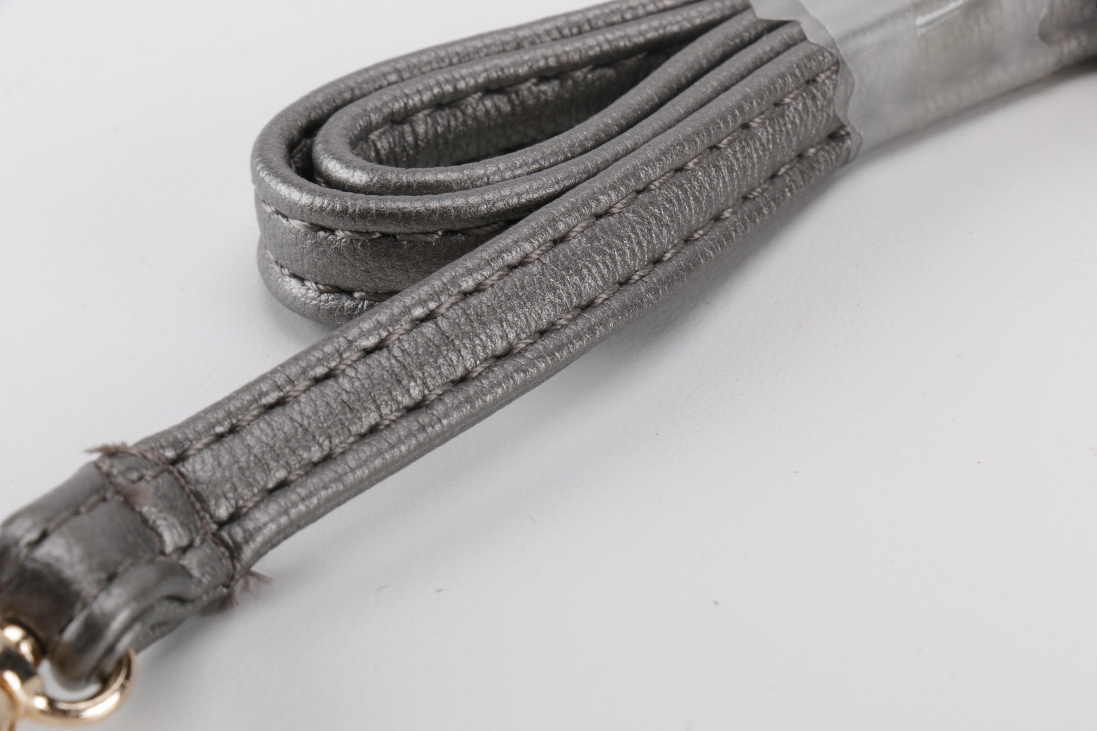 Embellished Gray Wristlet