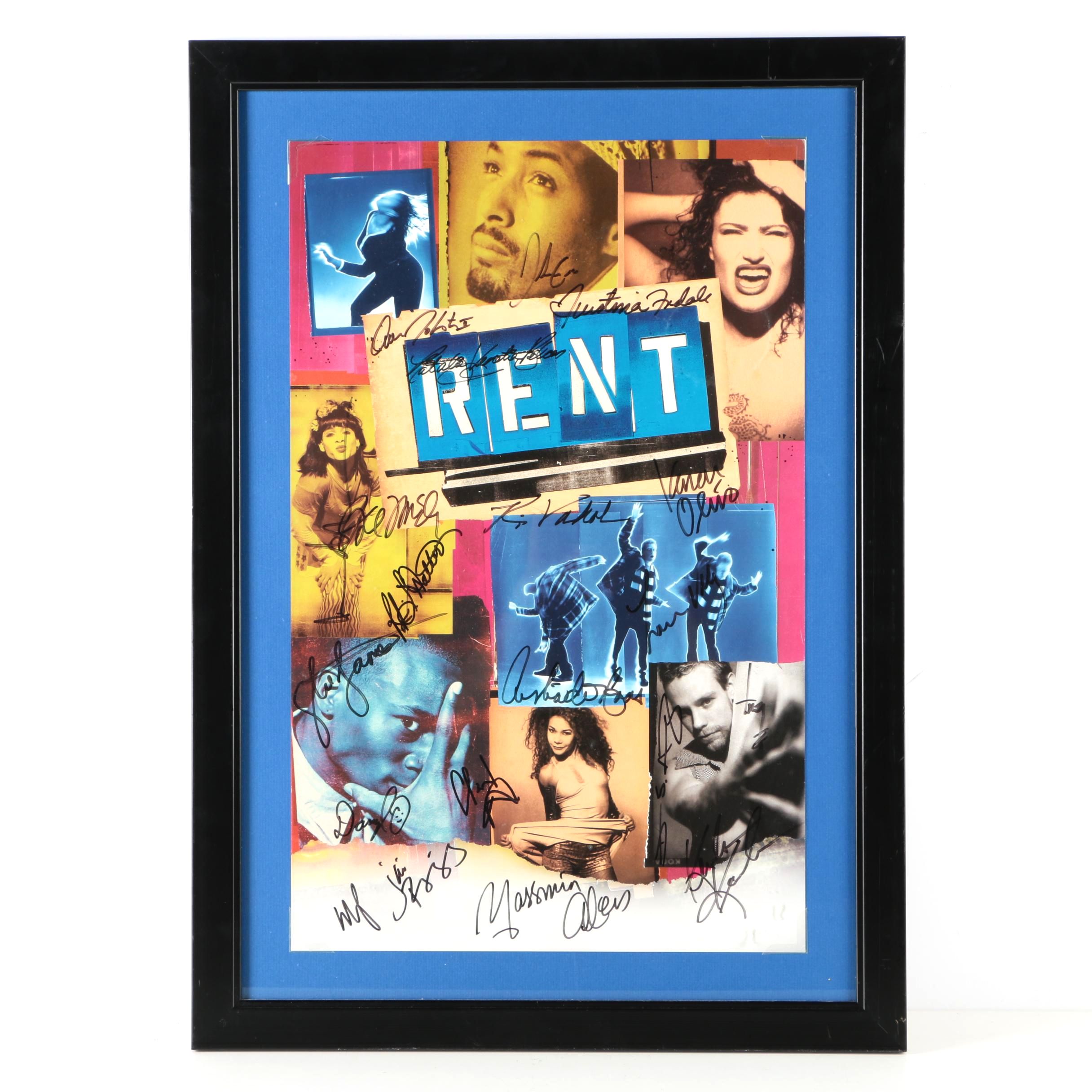 "Rent" Cast Autographed Poster