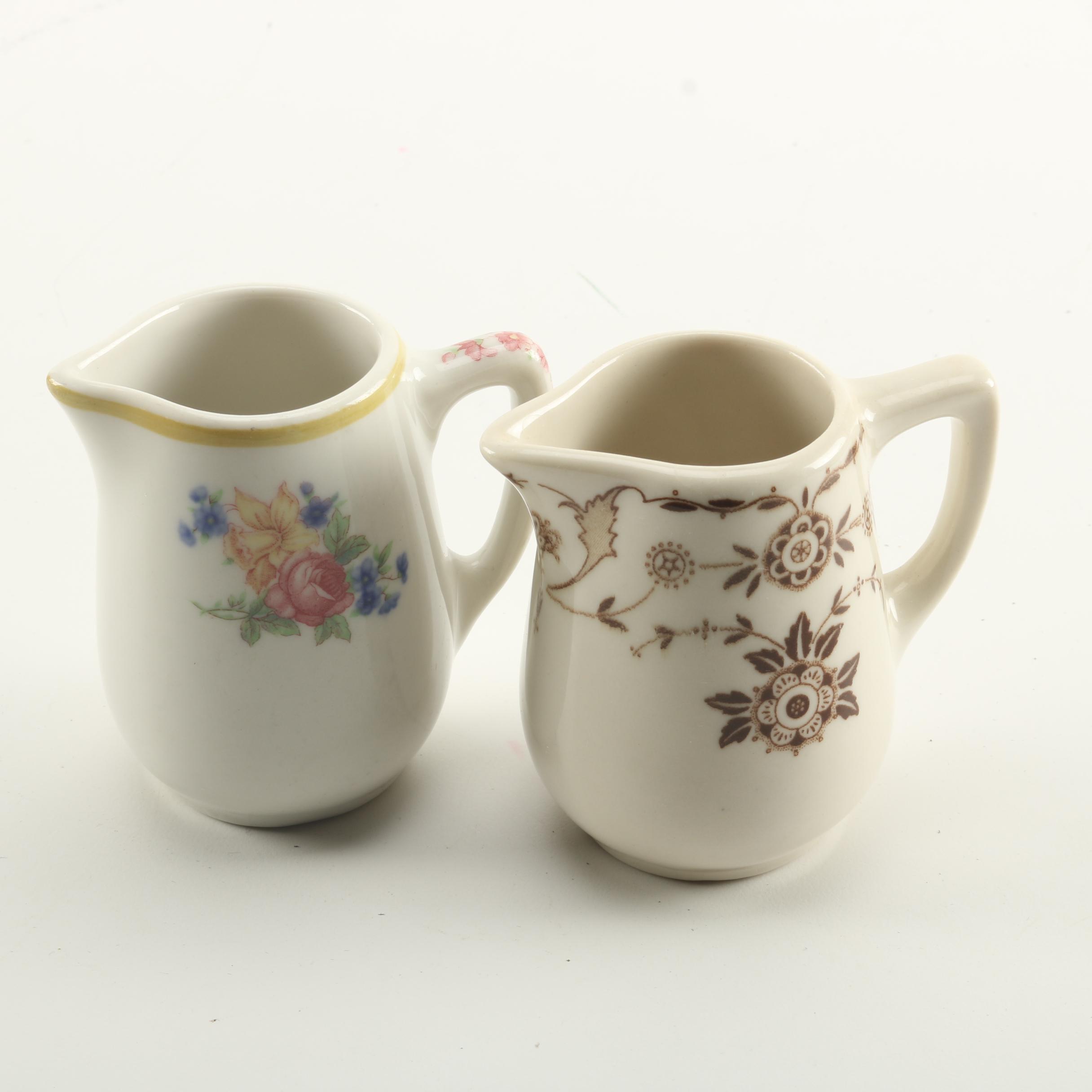 Syracuse China Creamers Including "Colonial" Pattern