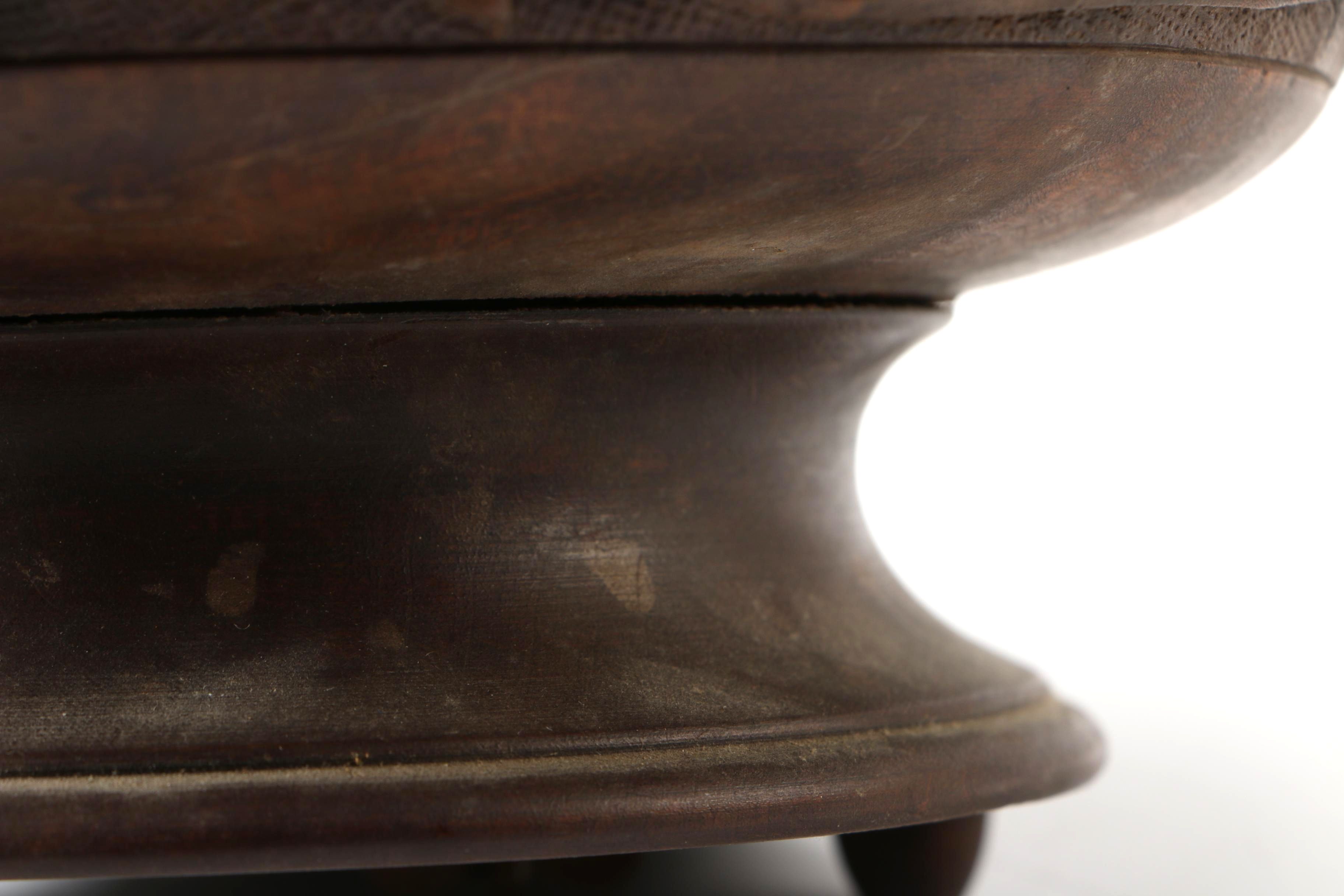 Vintage Hand-Carved Centerpiece Musical Bowl