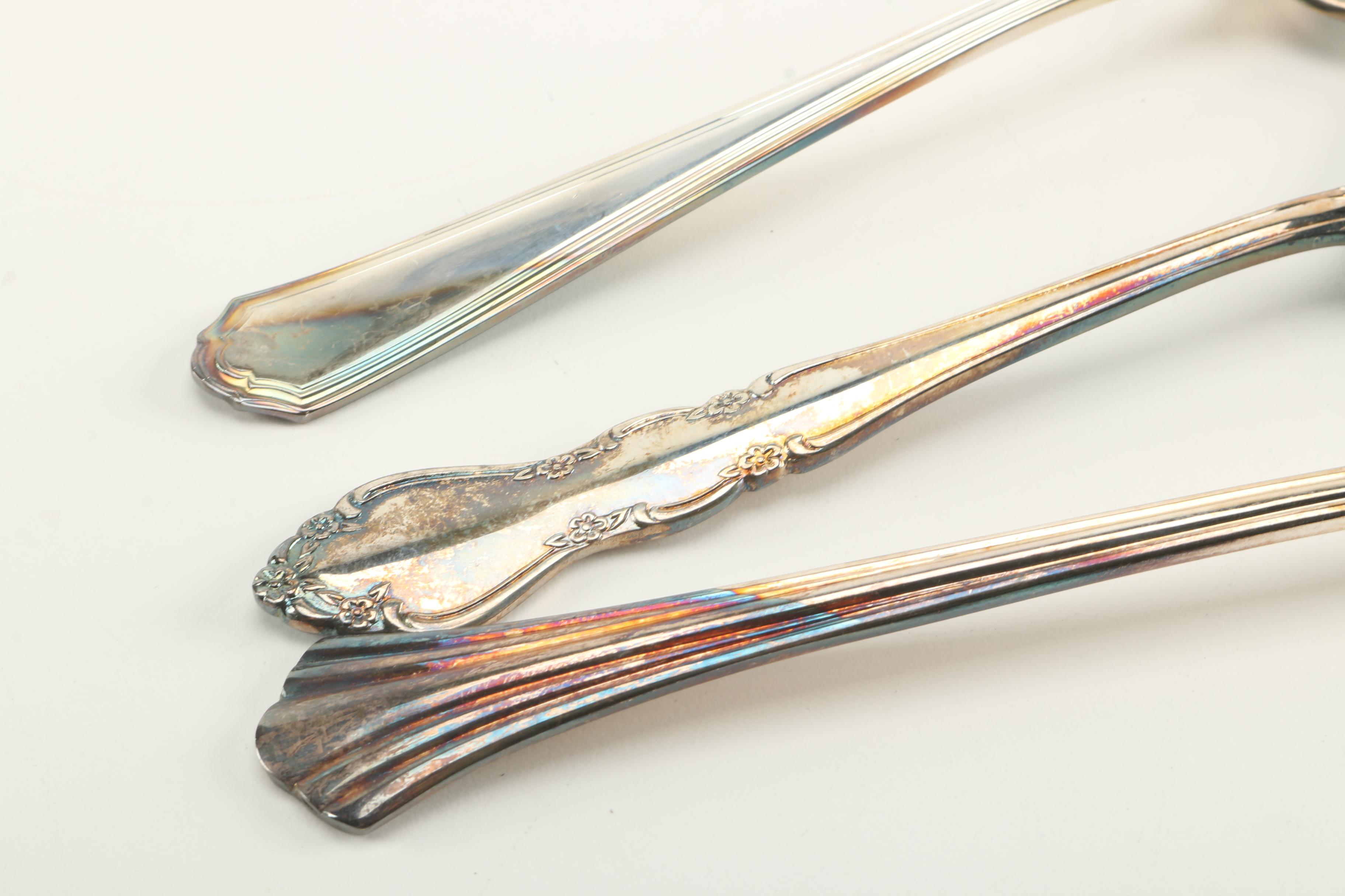 Silver Plate Flatware and Serving Utensils Featuring Towle