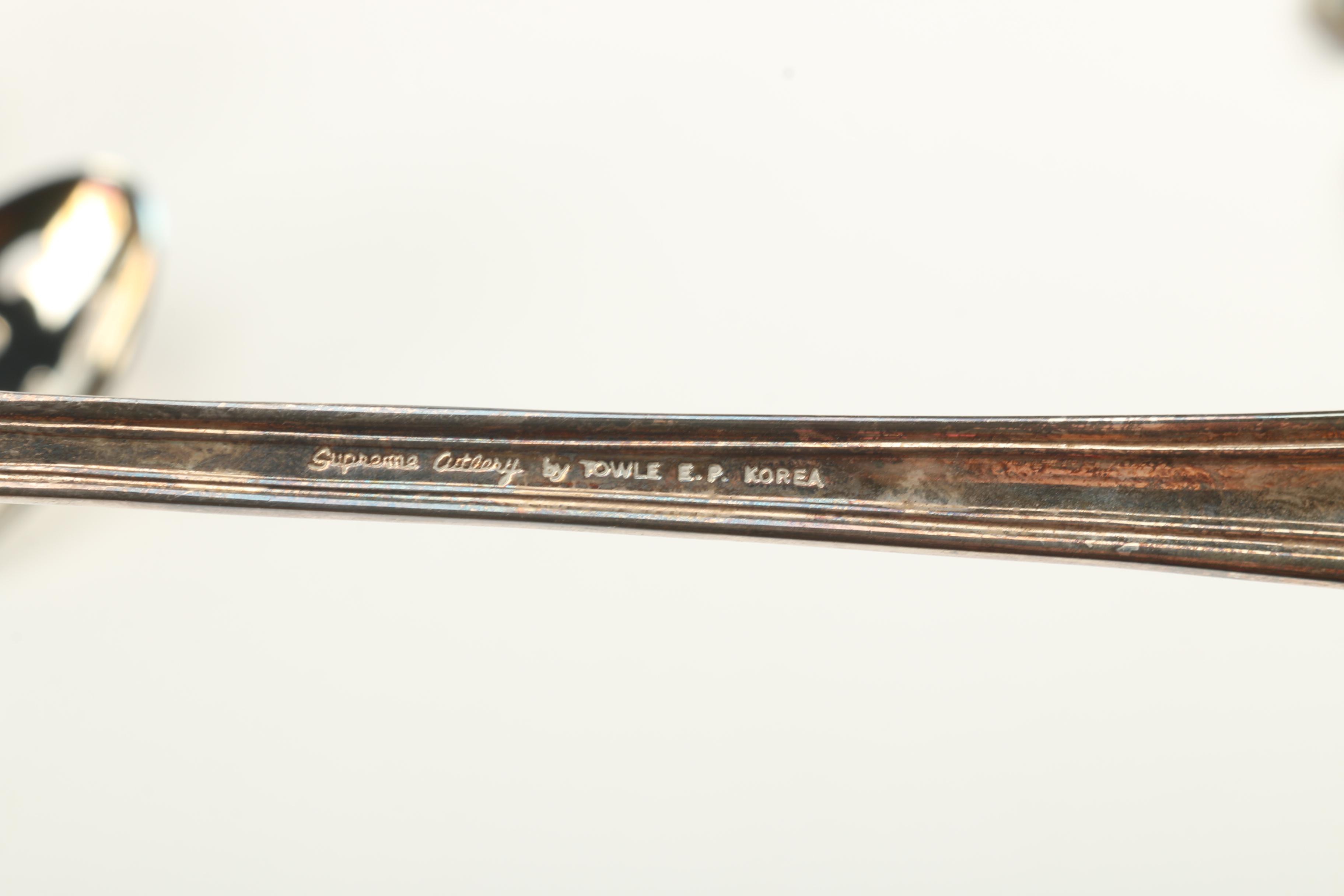 Silver Plate Flatware and Serving Utensils Featuring Towle