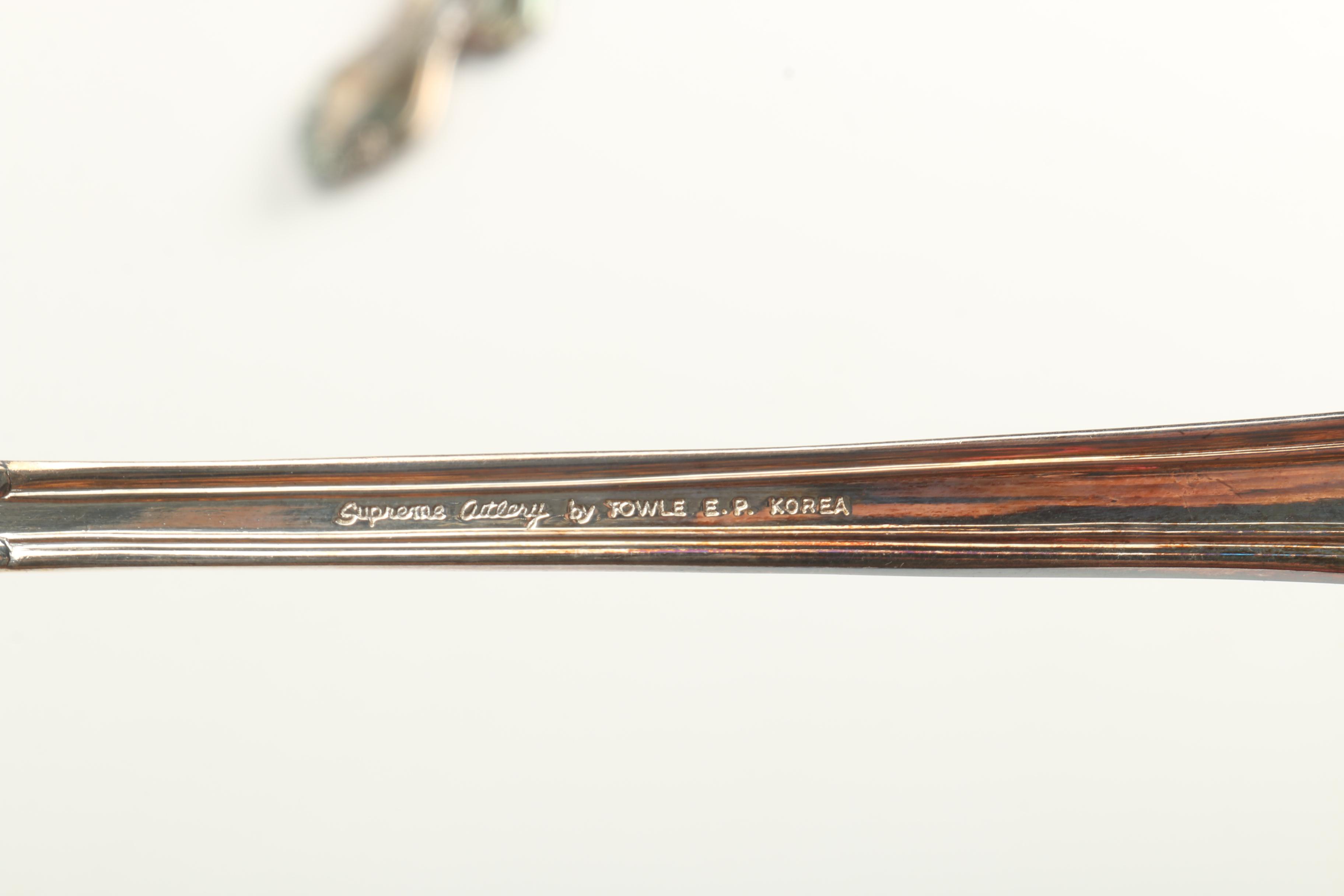 Silver Plate Flatware and Serving Utensils Featuring Towle