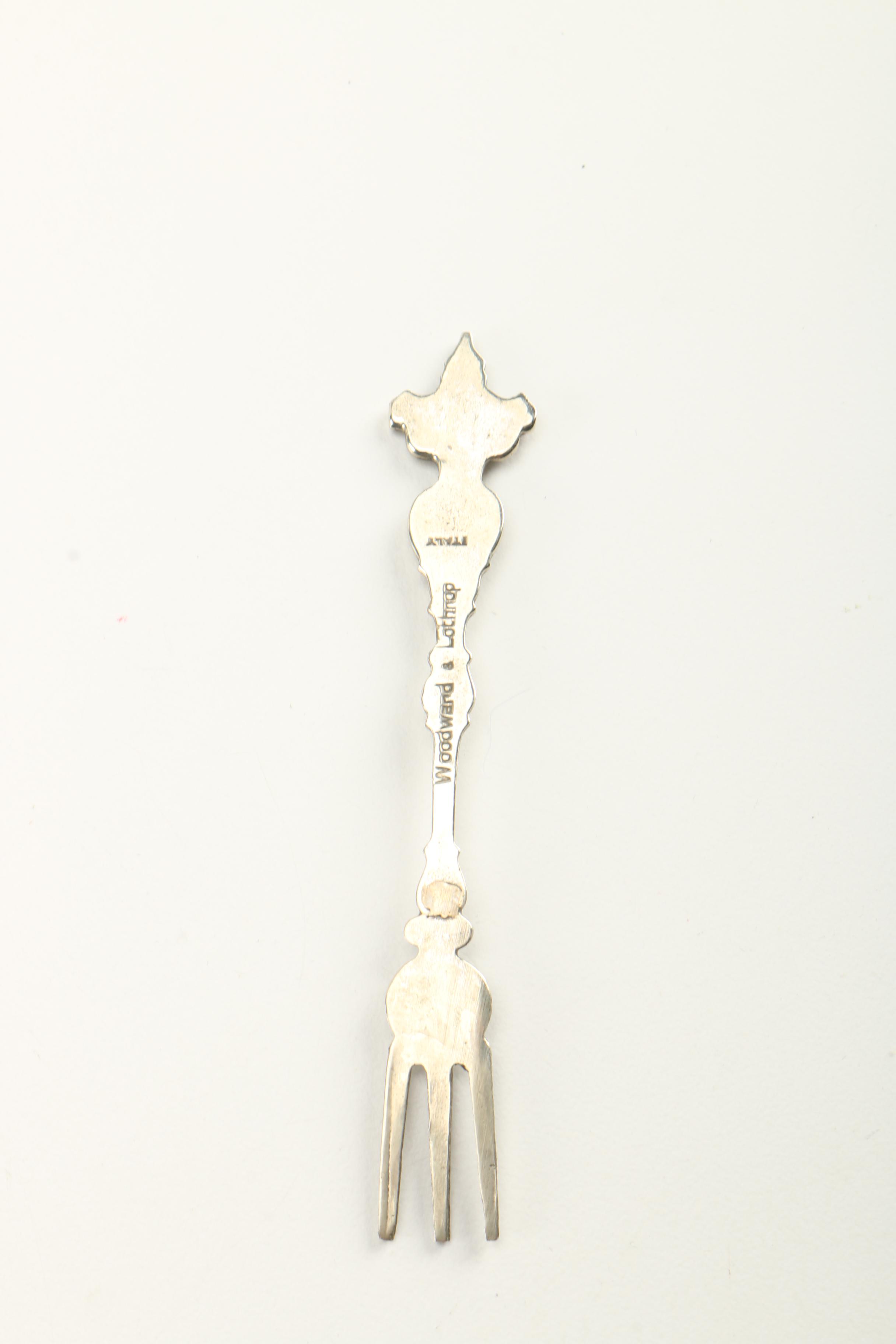 Silver Plate Cocktail Spoons and Fork Featuring Hamilton Mfg. Co.