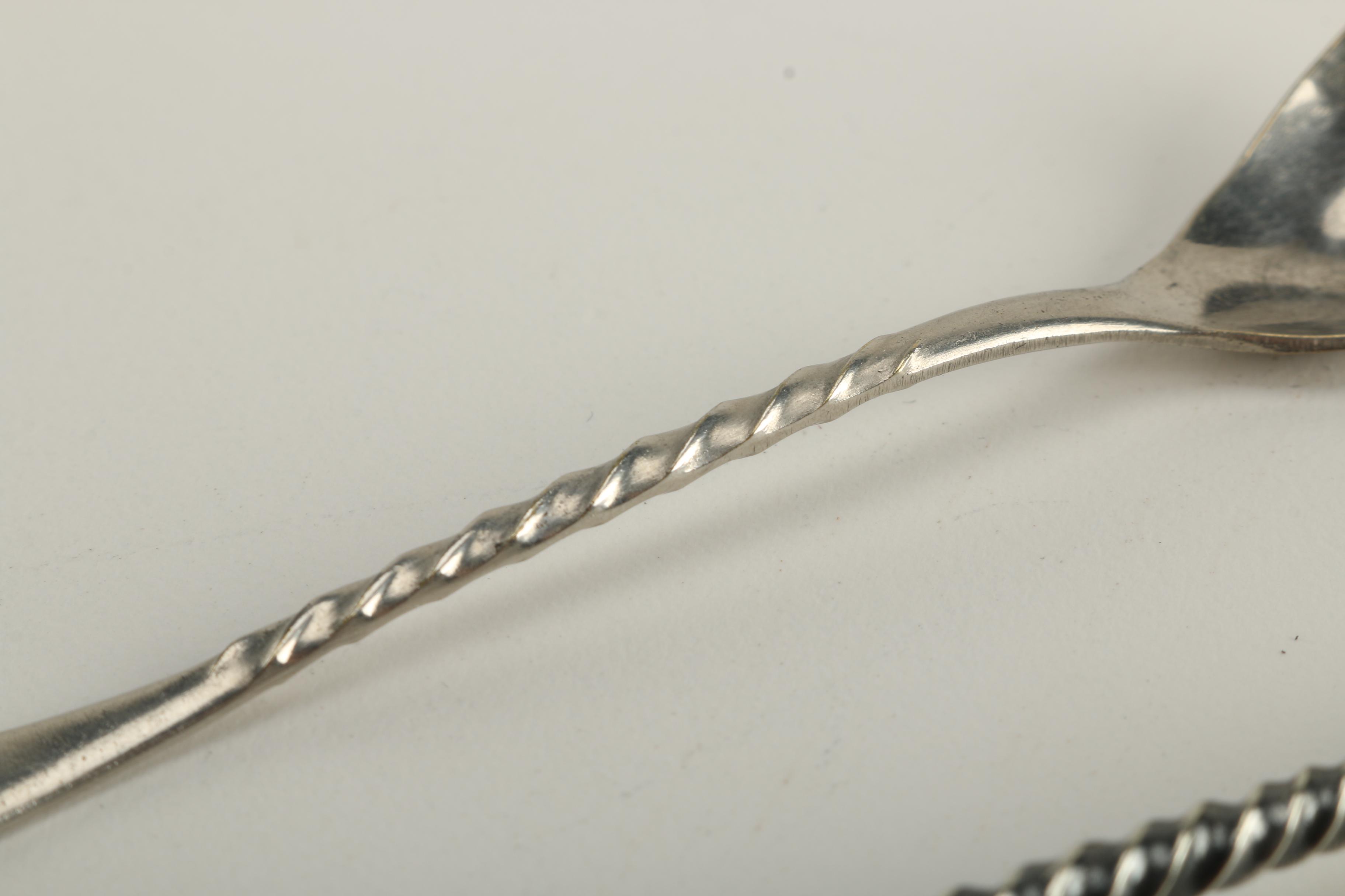 Silver Plate Cocktail Spoons and Fork Featuring Hamilton Mfg. Co.