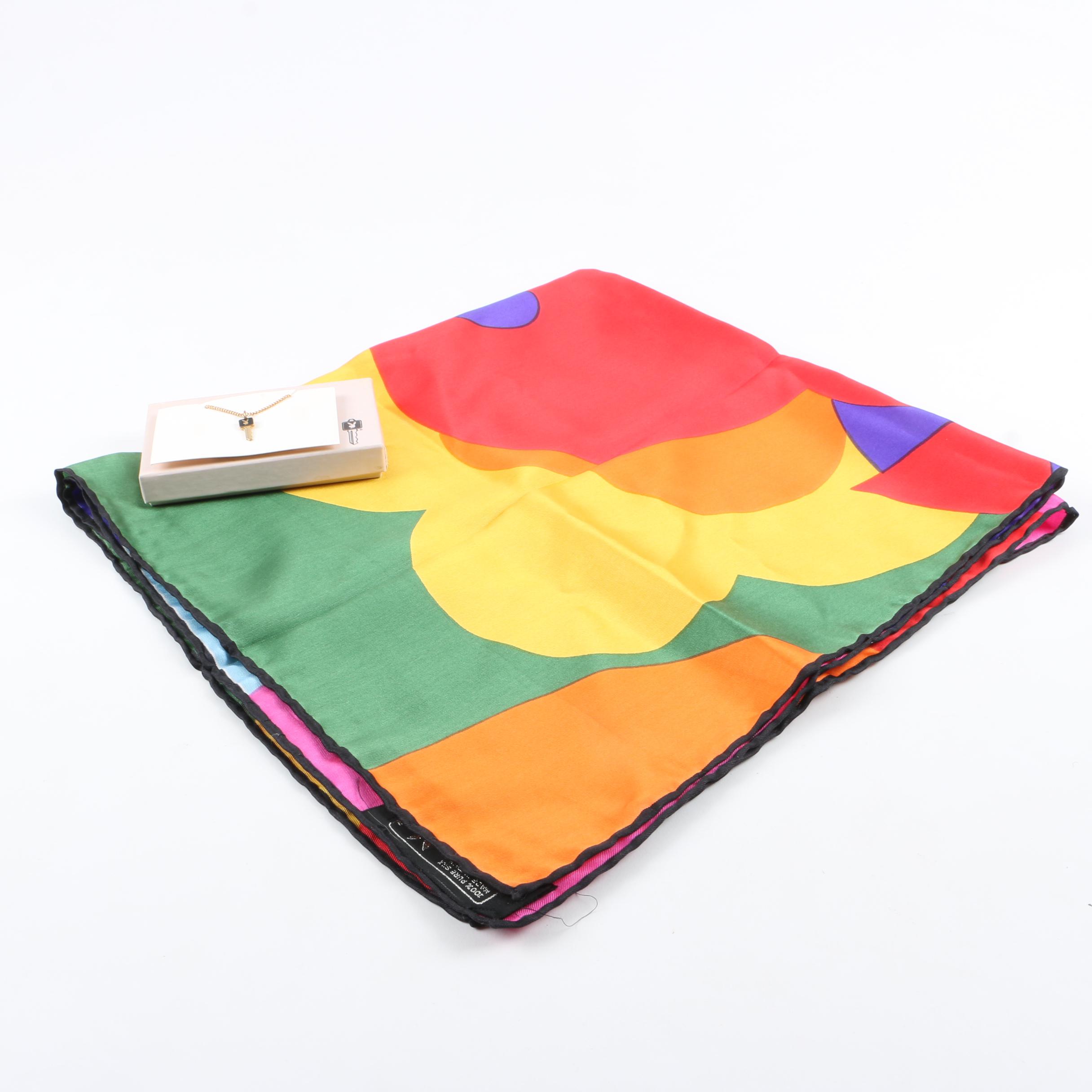 Playboy Bunny Scarf and Playmate Key Necklace