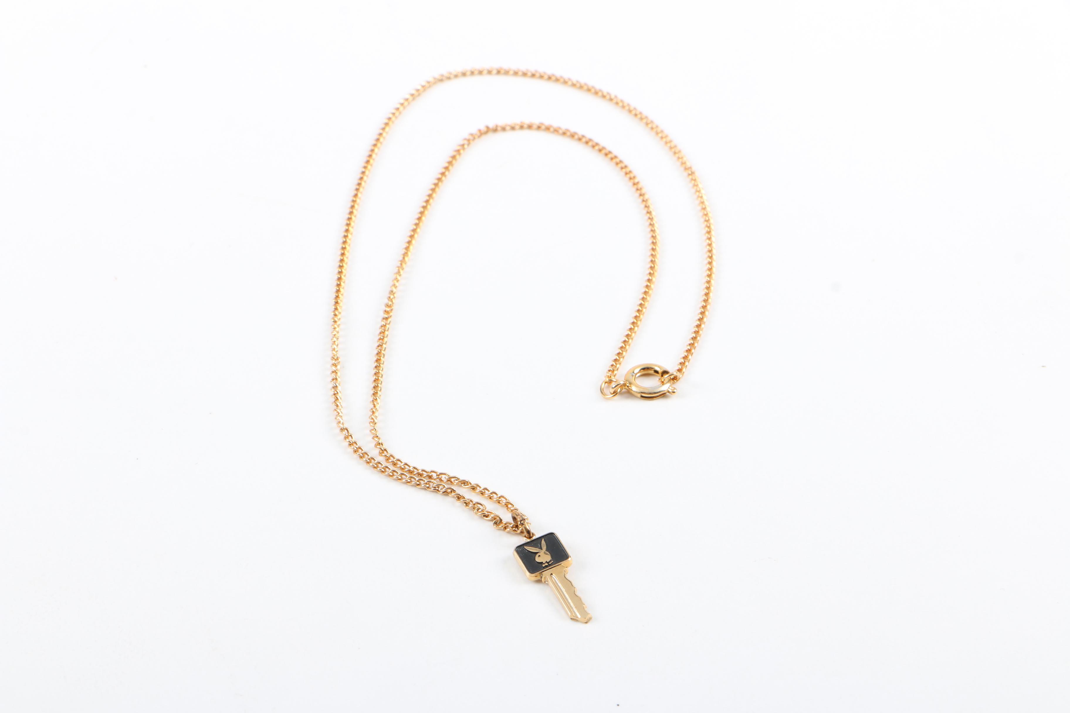 Playboy Bunny Scarf and Playmate Key Necklace