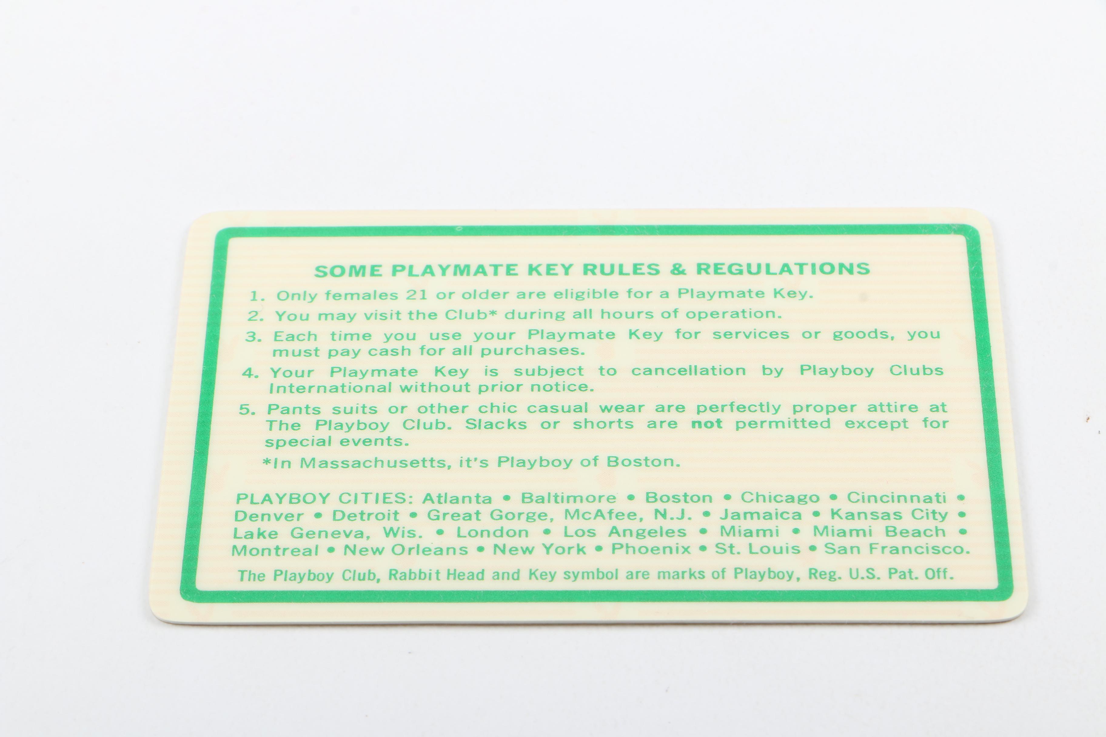 Playboy Bunny Scarf and Playmate Key Necklace