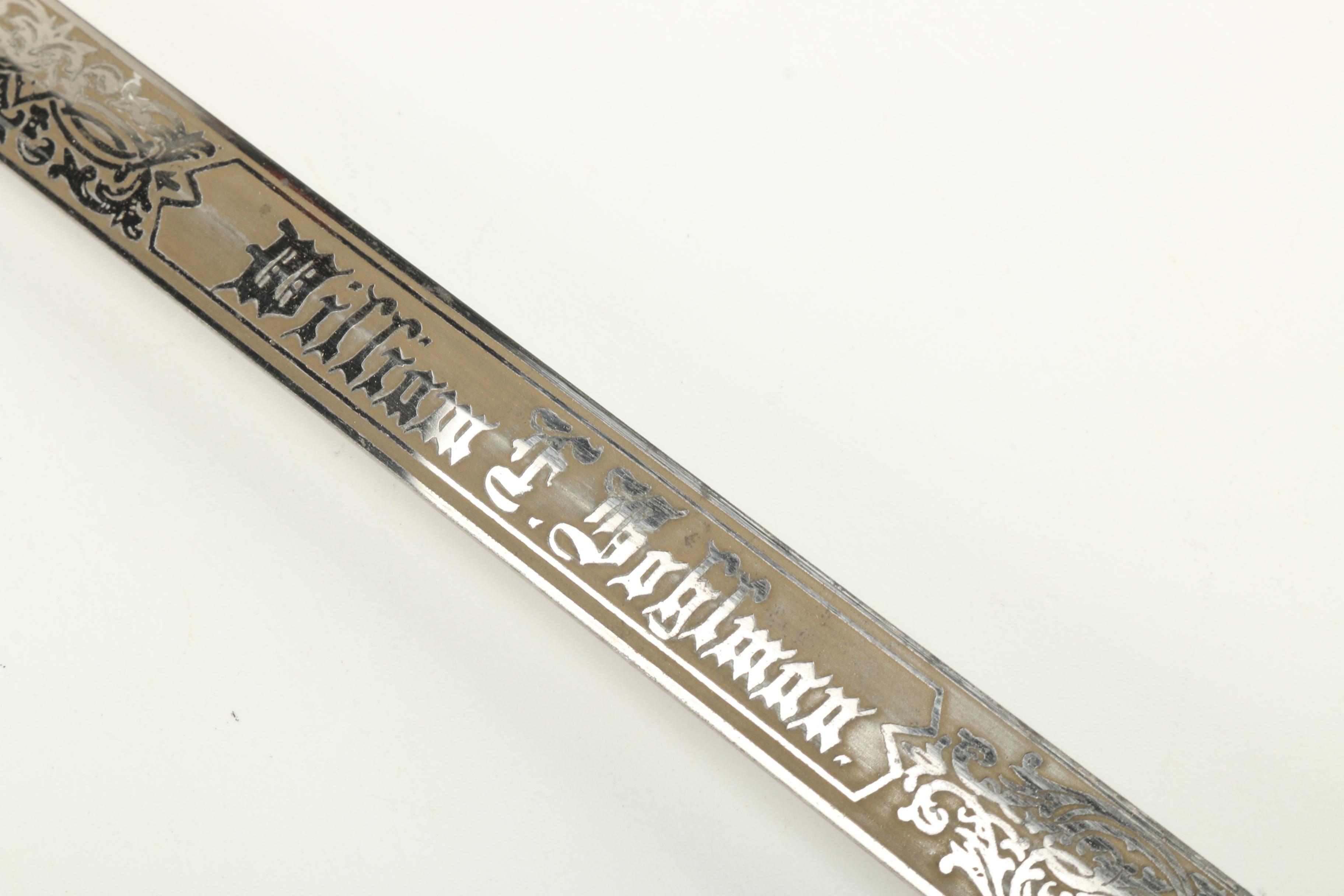 Pettibone Bros. Mfg. Co. Vintage Reproduction Masonic Knight's Templar Sword With Scabbard