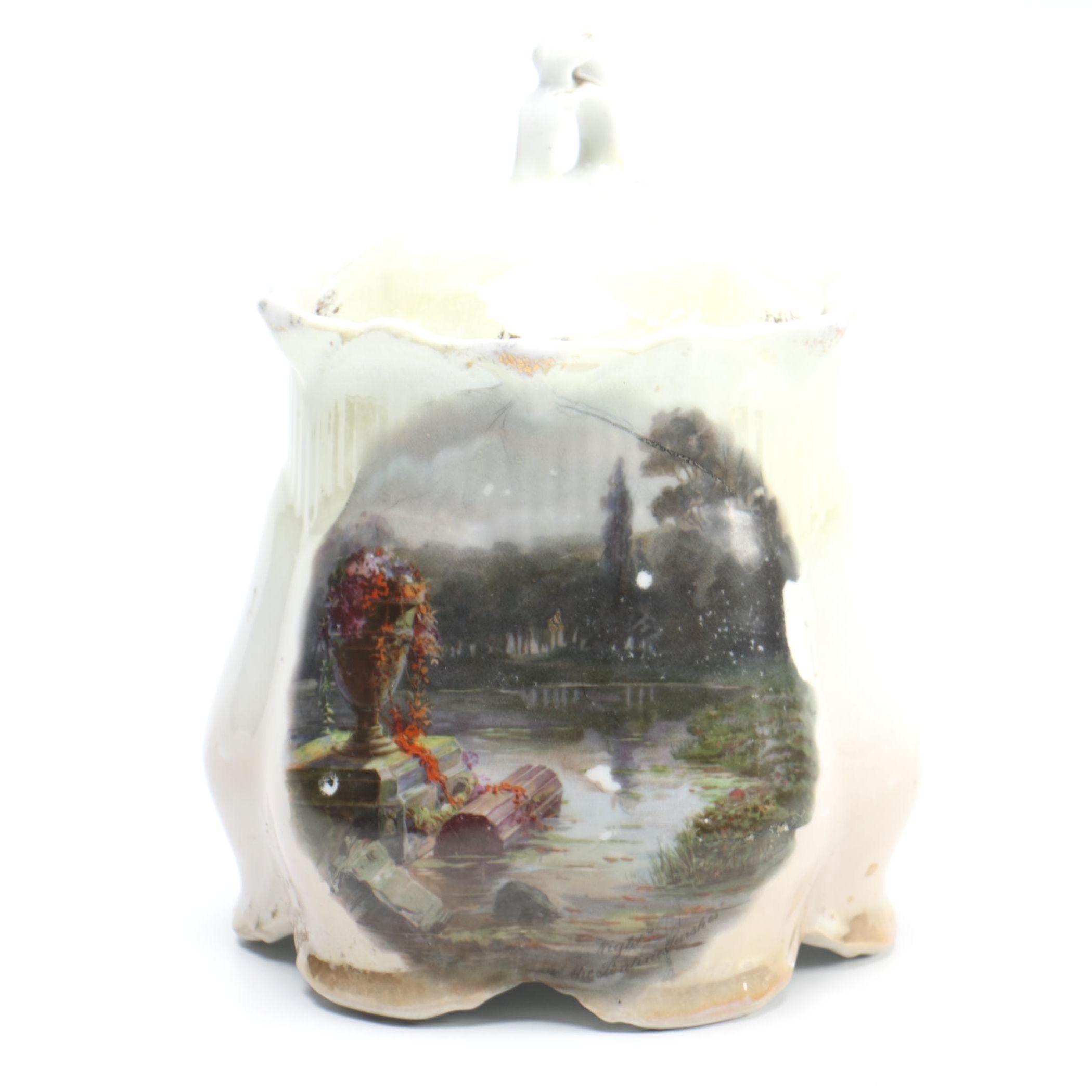 German Porcelain Lidded Jar