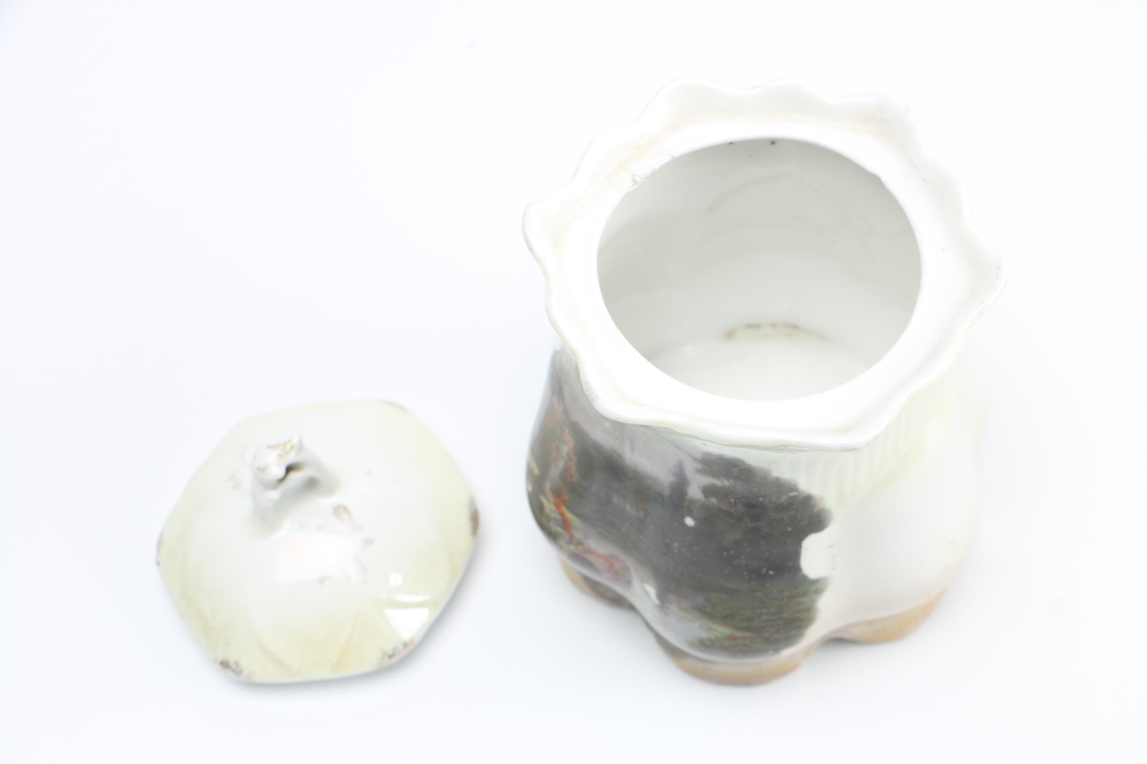 German Porcelain Lidded Jar