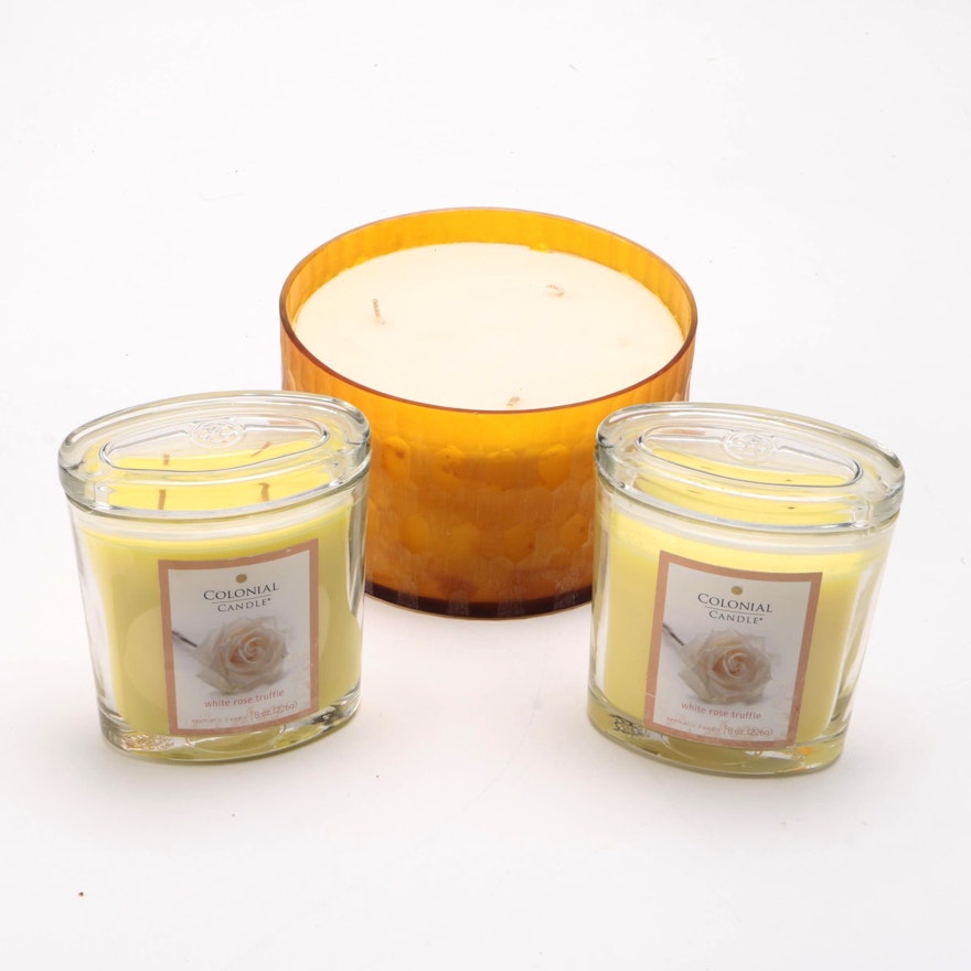 Collection of Colonial and Pottery Barn Scented Candles