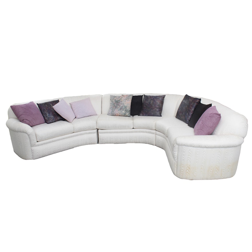 Contemporary Sectional Sofa by Thayer Coggin With Accent Pillows