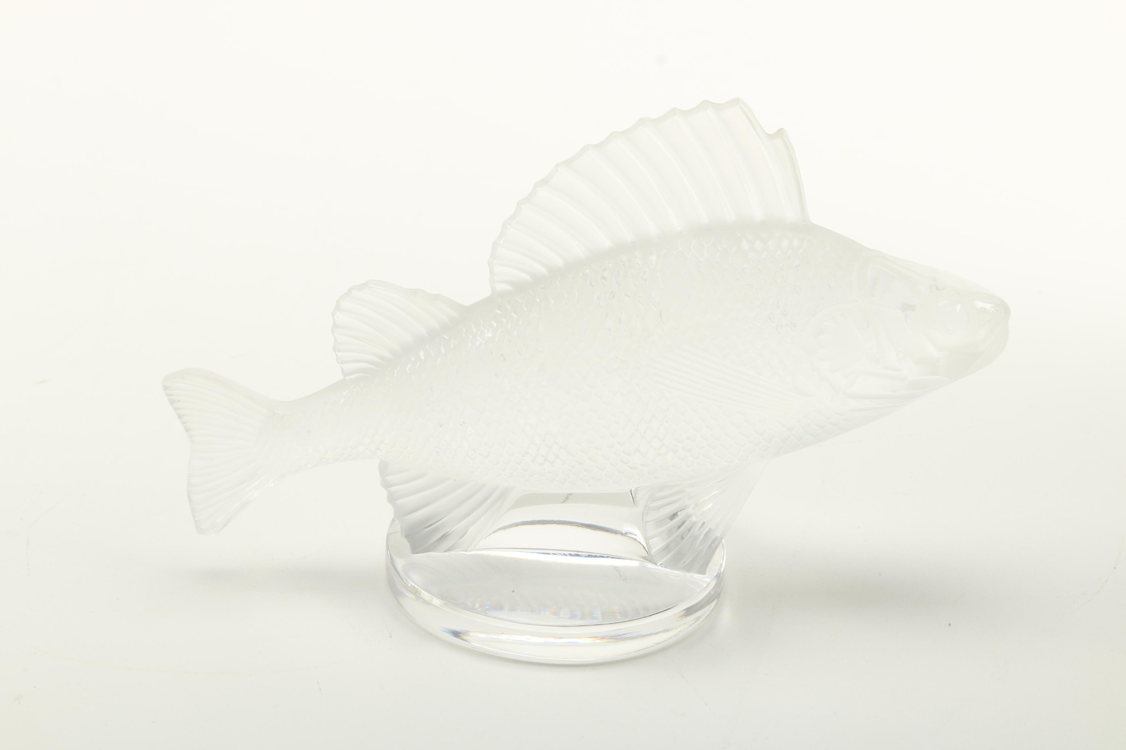 Lalique France "Perch" Crystal Figurine