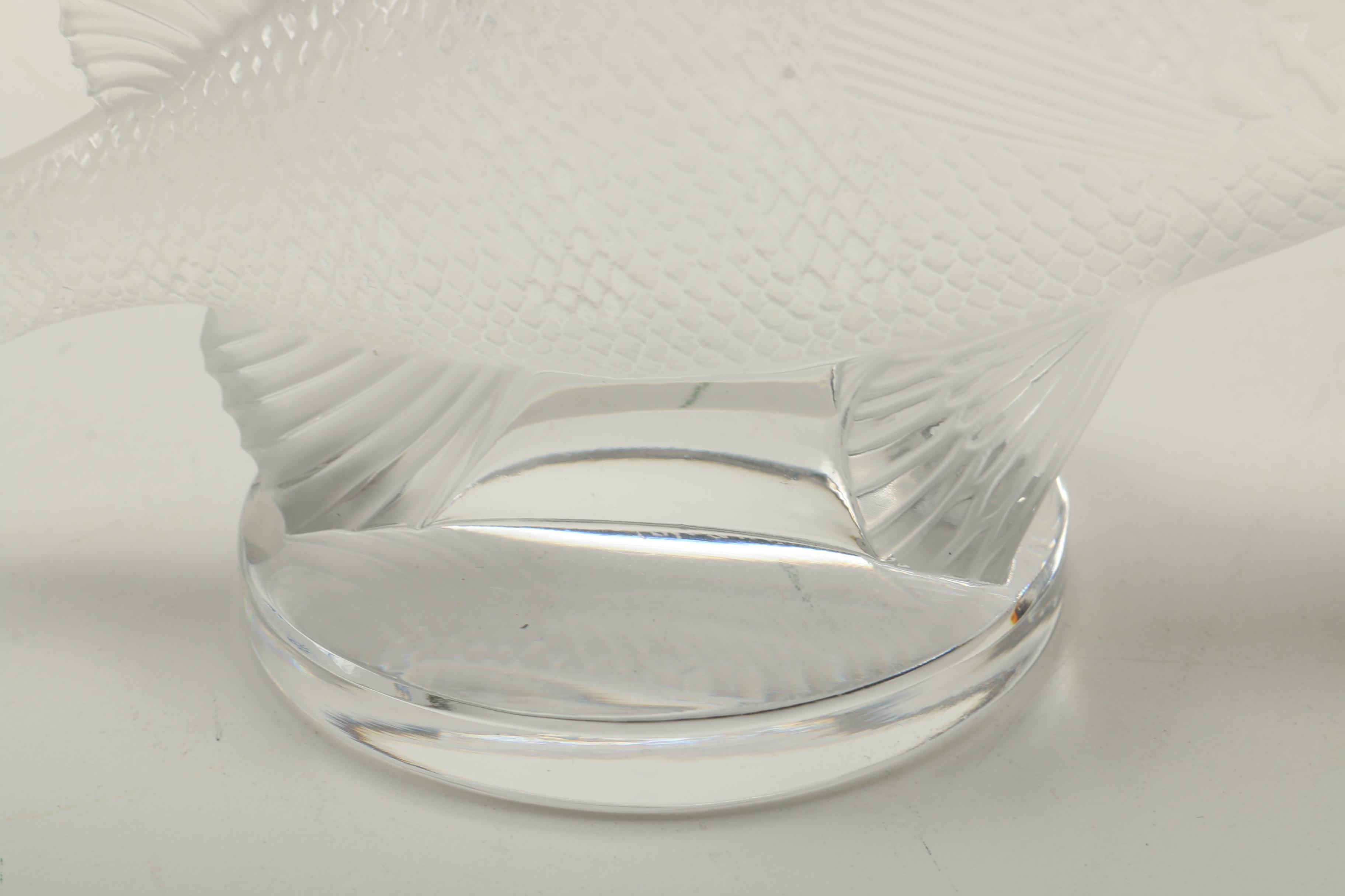 Lalique France "Perch" Crystal Figurine