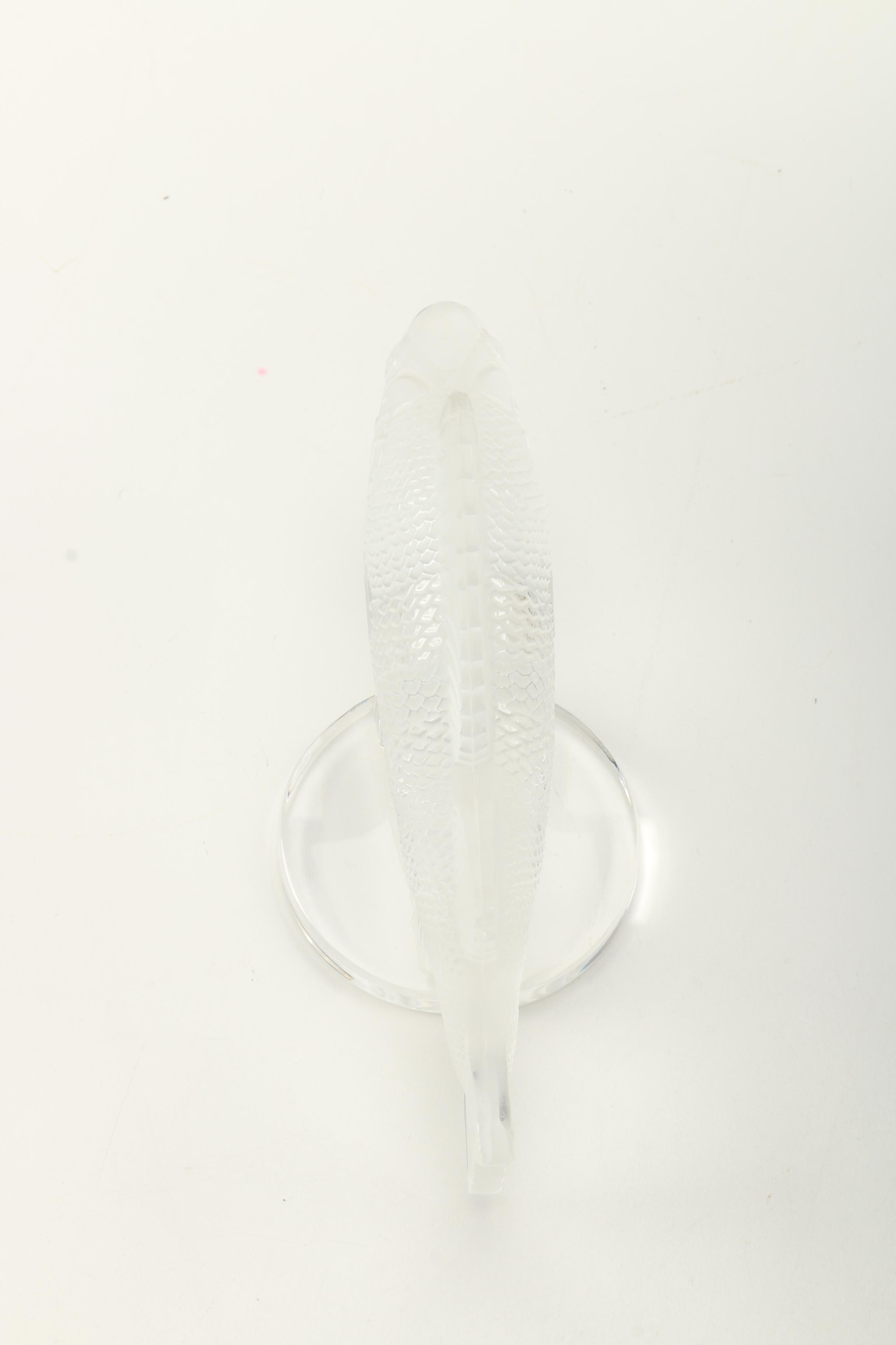 Lalique France "Perch" Crystal Figurine