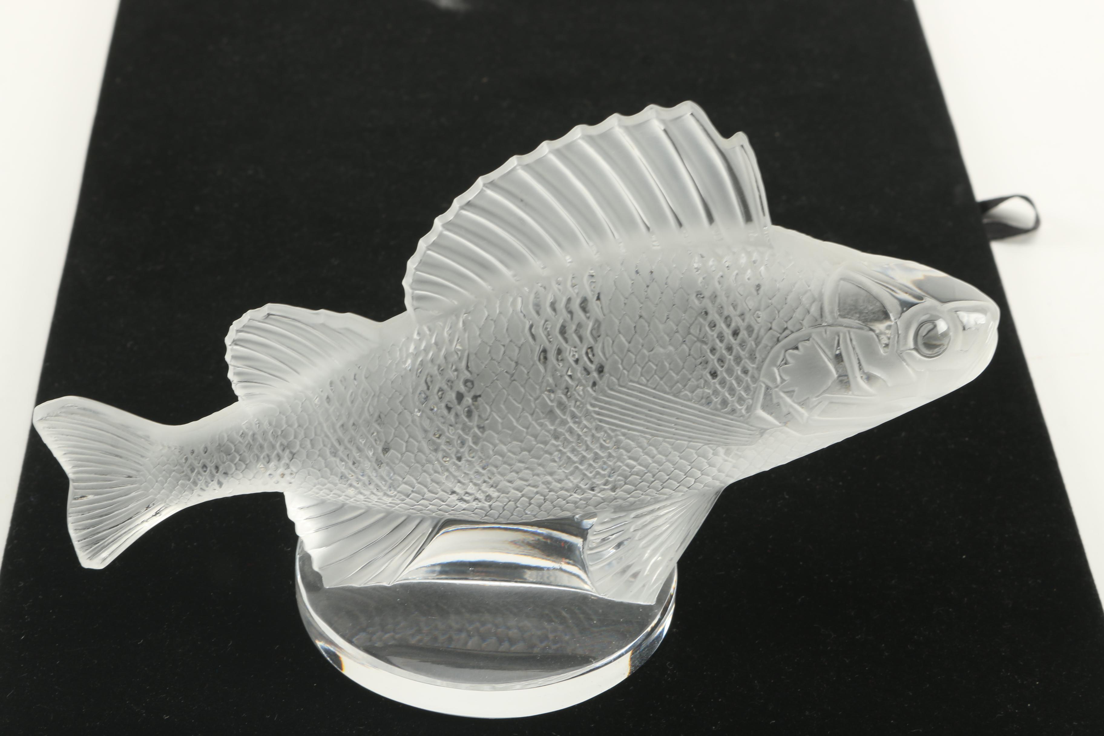 Lalique France "Perch" Crystal Figurine