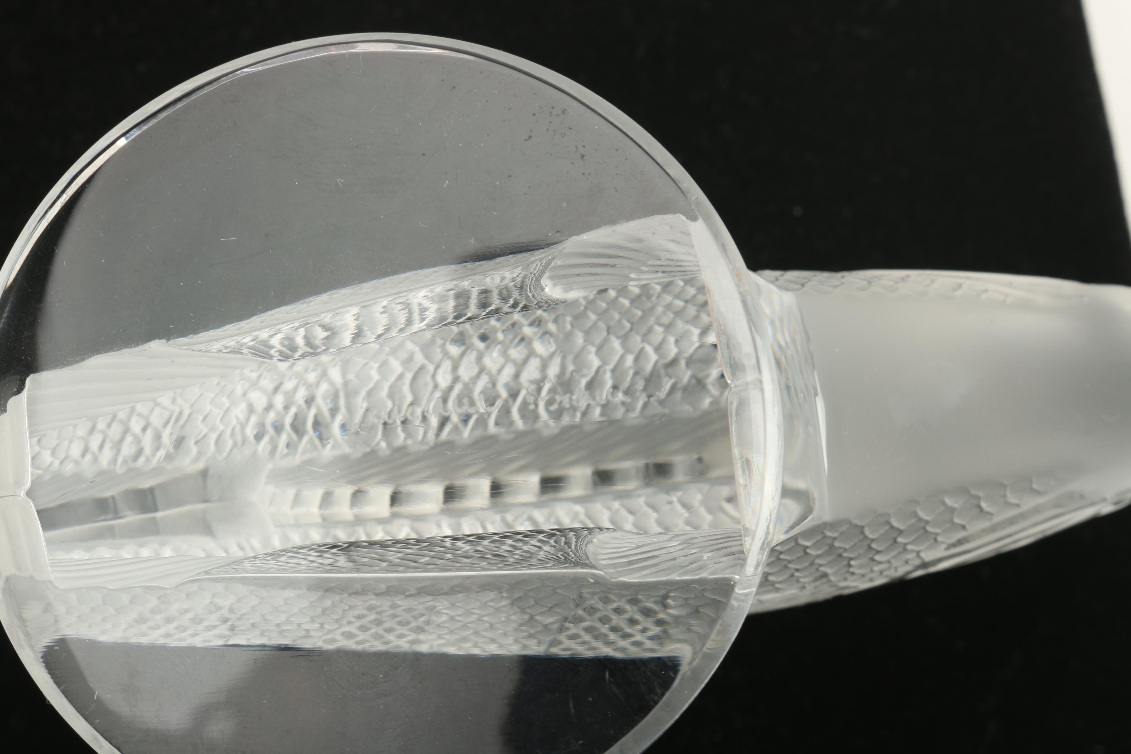 Lalique France "Perch" Crystal Figurine