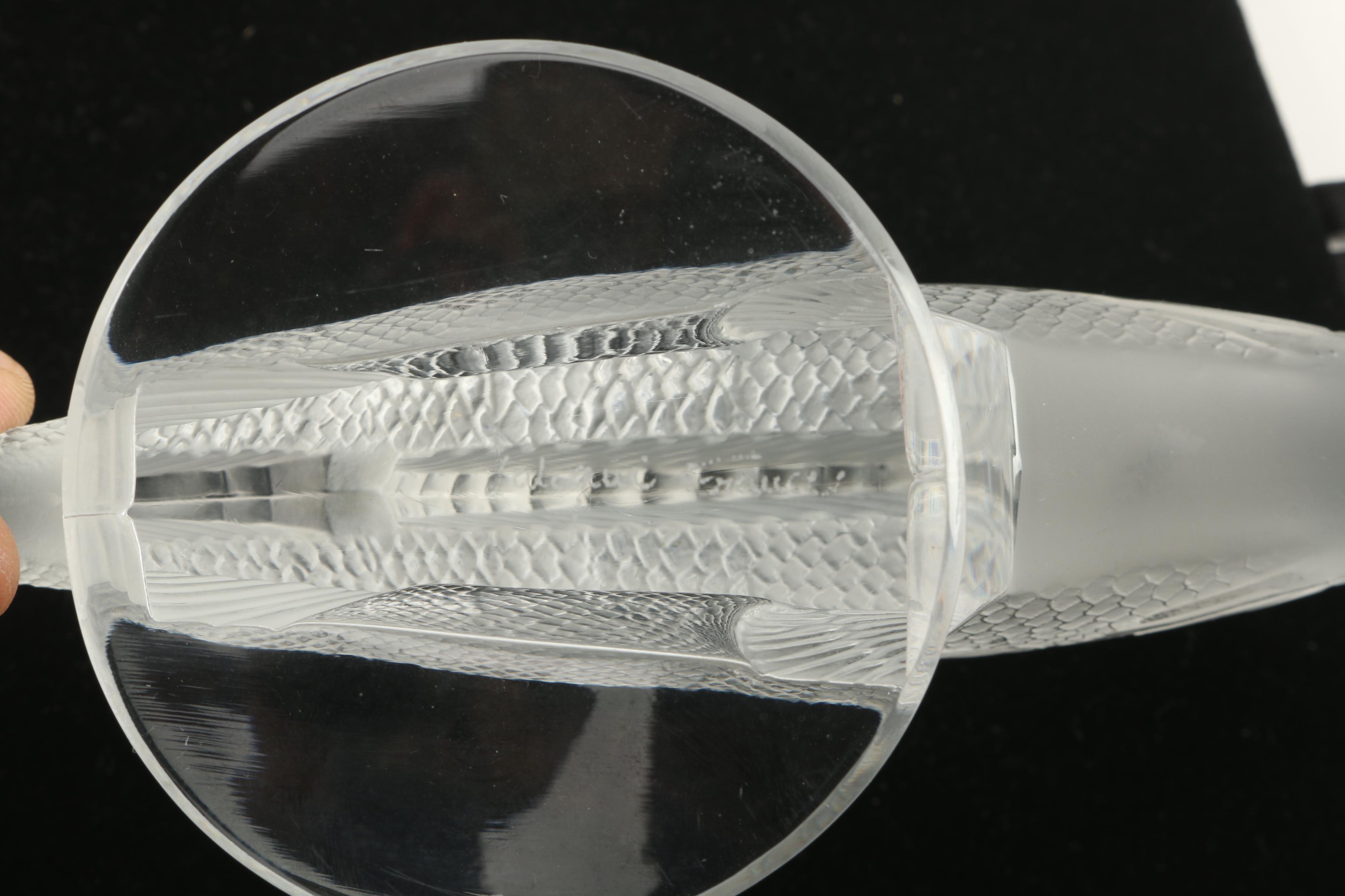 Lalique France "Perch" Crystal Figurine