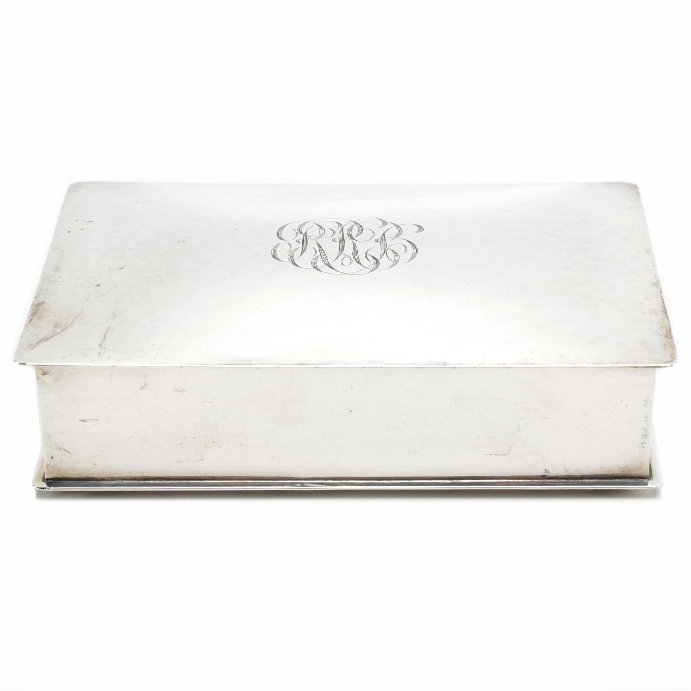 Hand-Wrought Monogrammed Sterling Silver Box