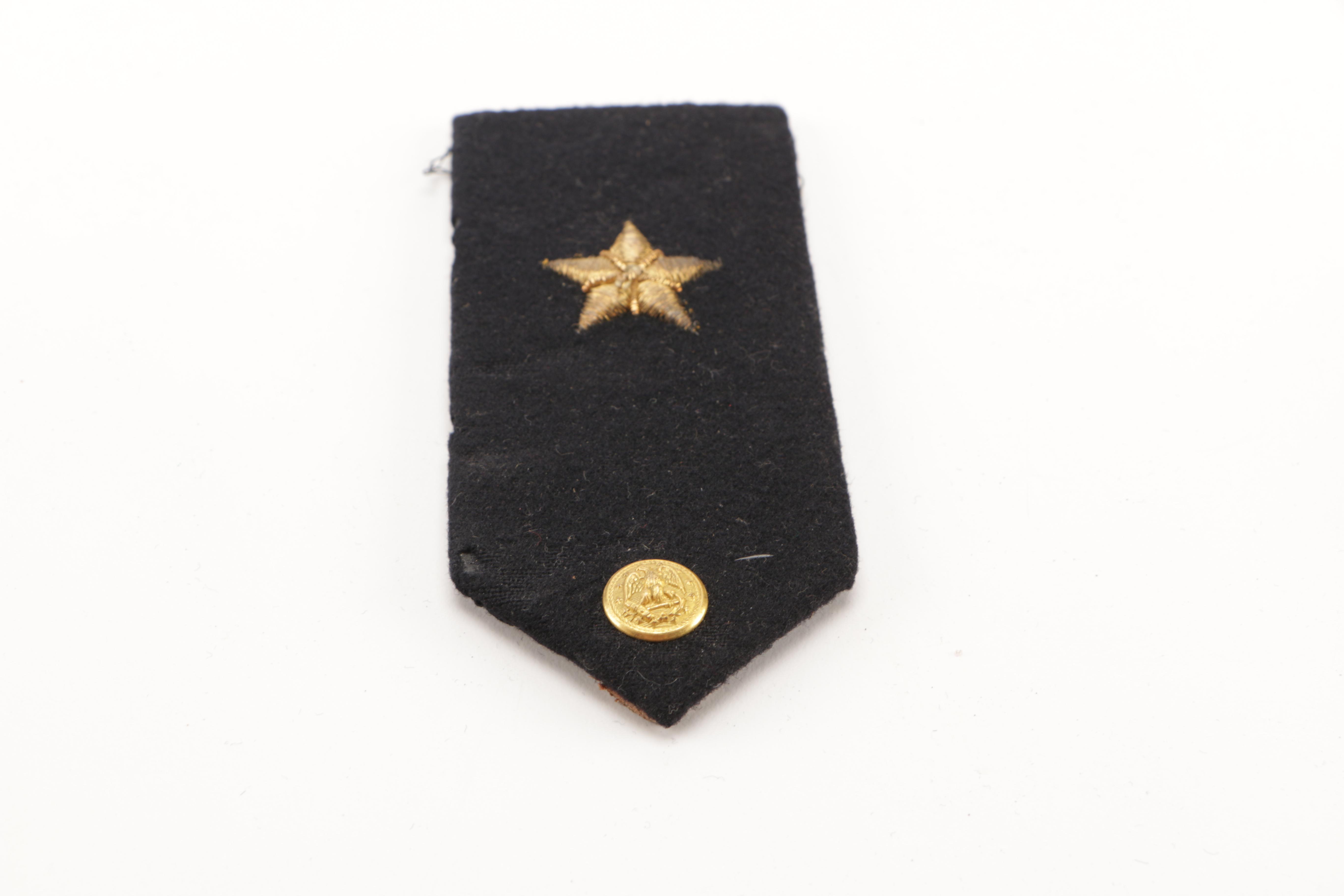 Navy Rank Insignias and Uniform Brass Buttons