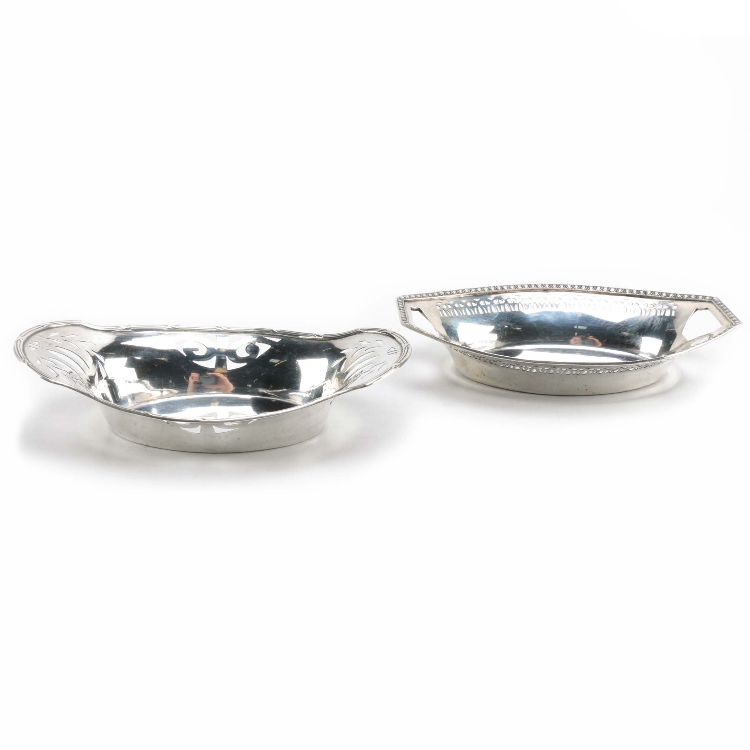 German 800 Pierced Silver Trays