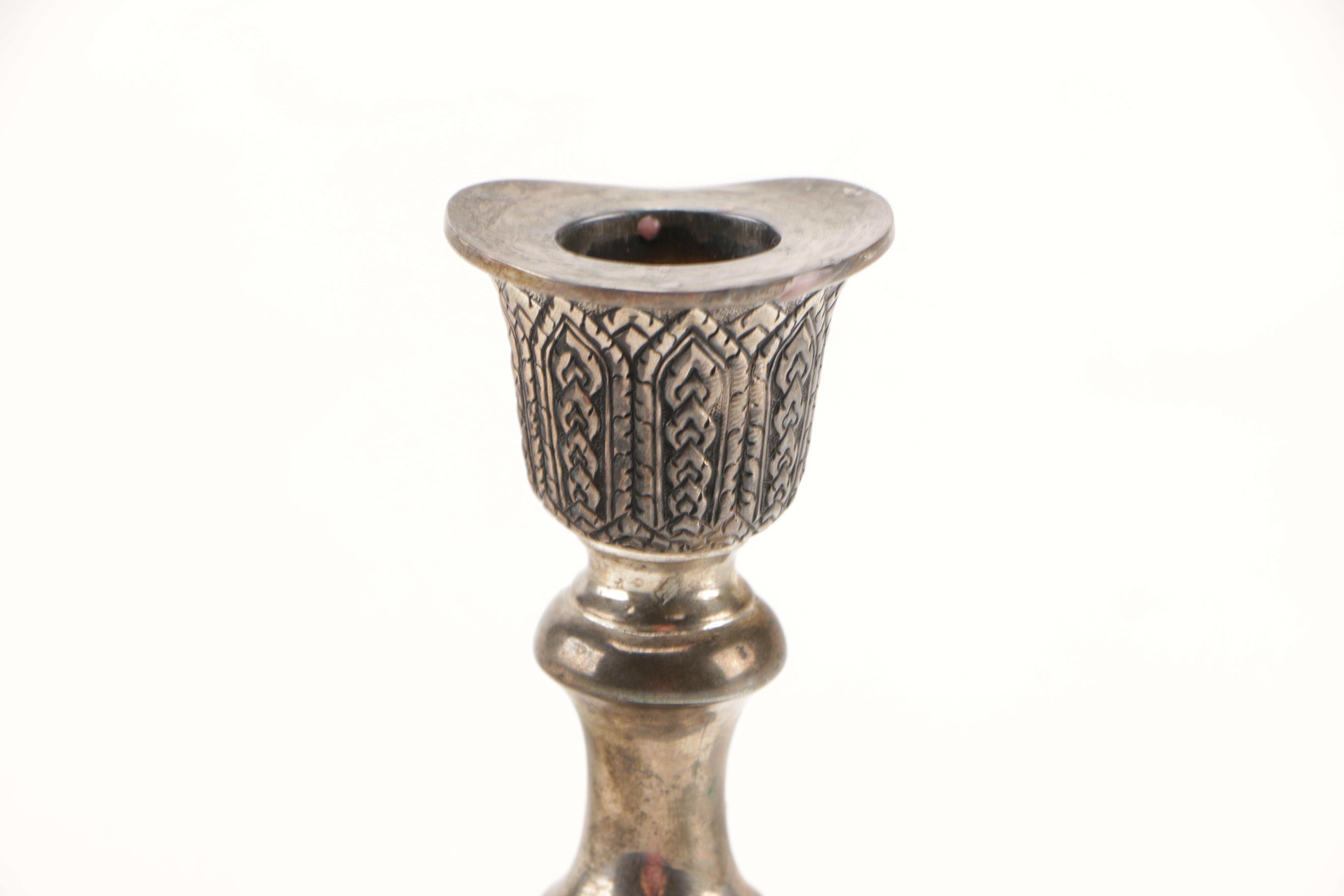 Thai Weighted Sterling Candleholder