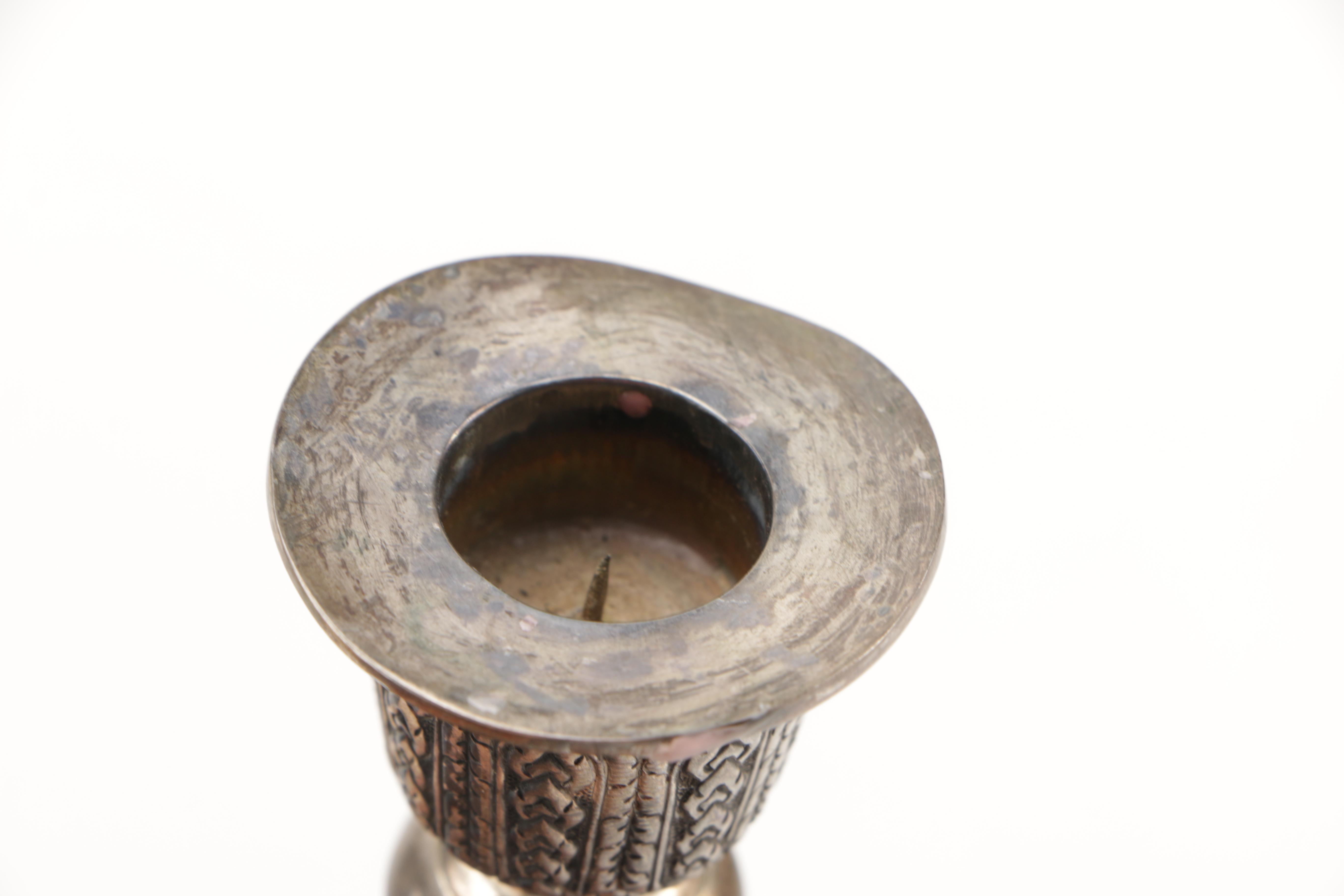 Thai Weighted Sterling Candleholder