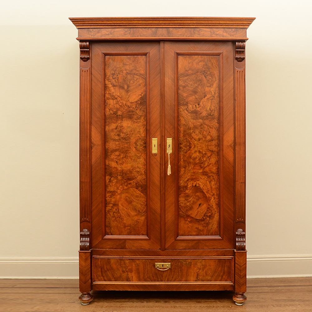 Empire Style Burled Armoire