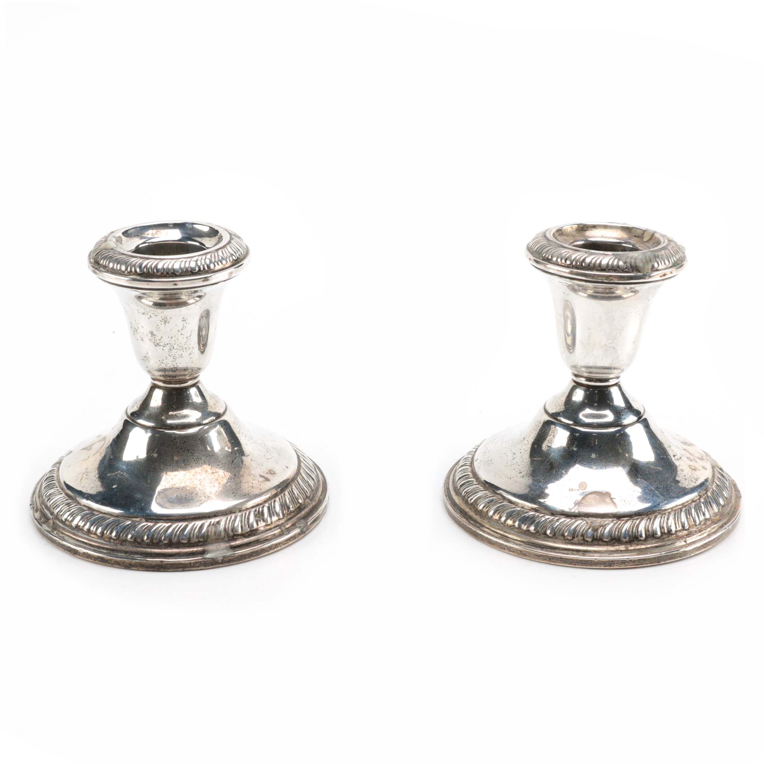 D.S. Spaulding Co. Weighted Sterling Candleholders