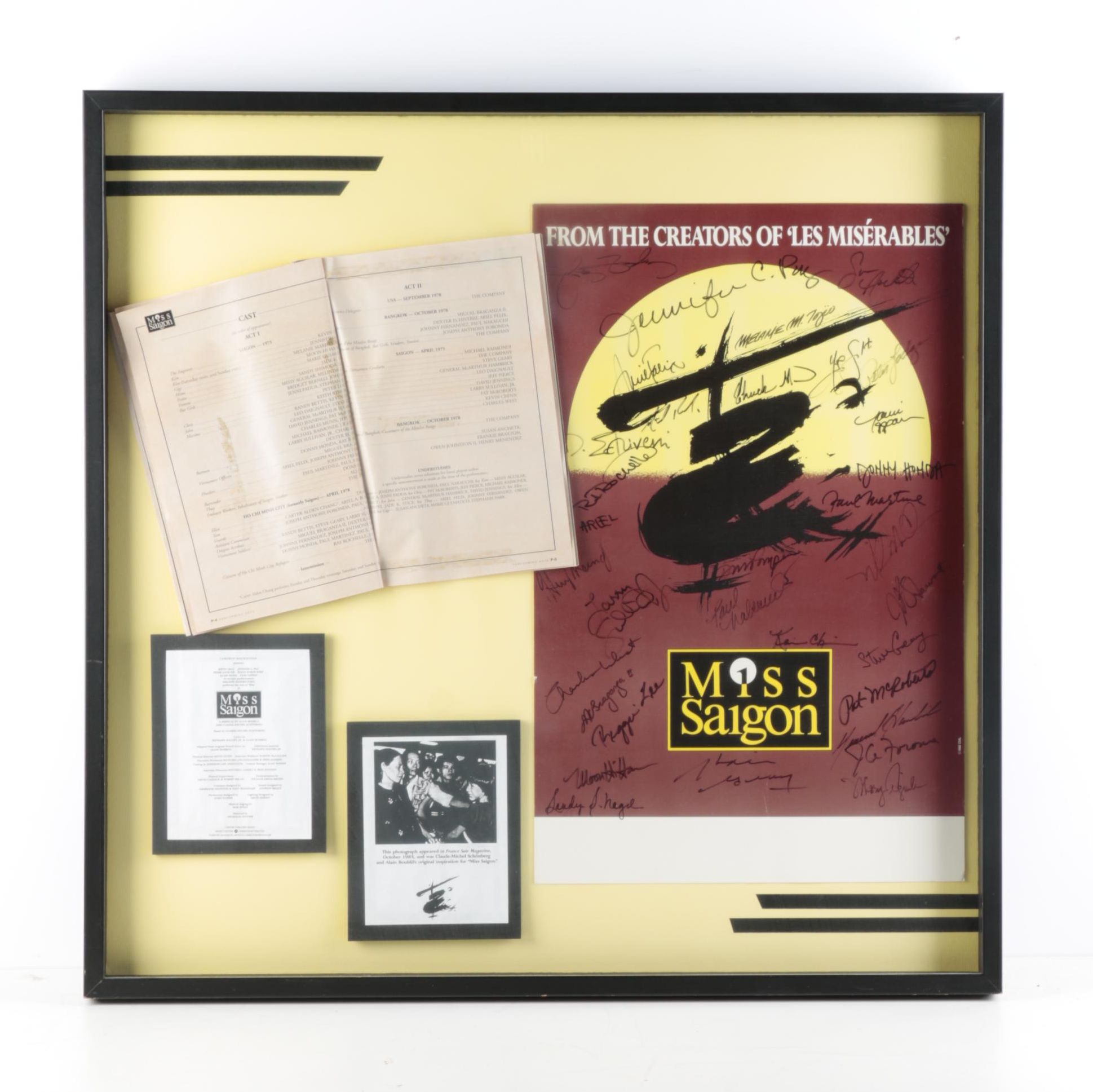 Cast Signed "Miss Saigon" Poster