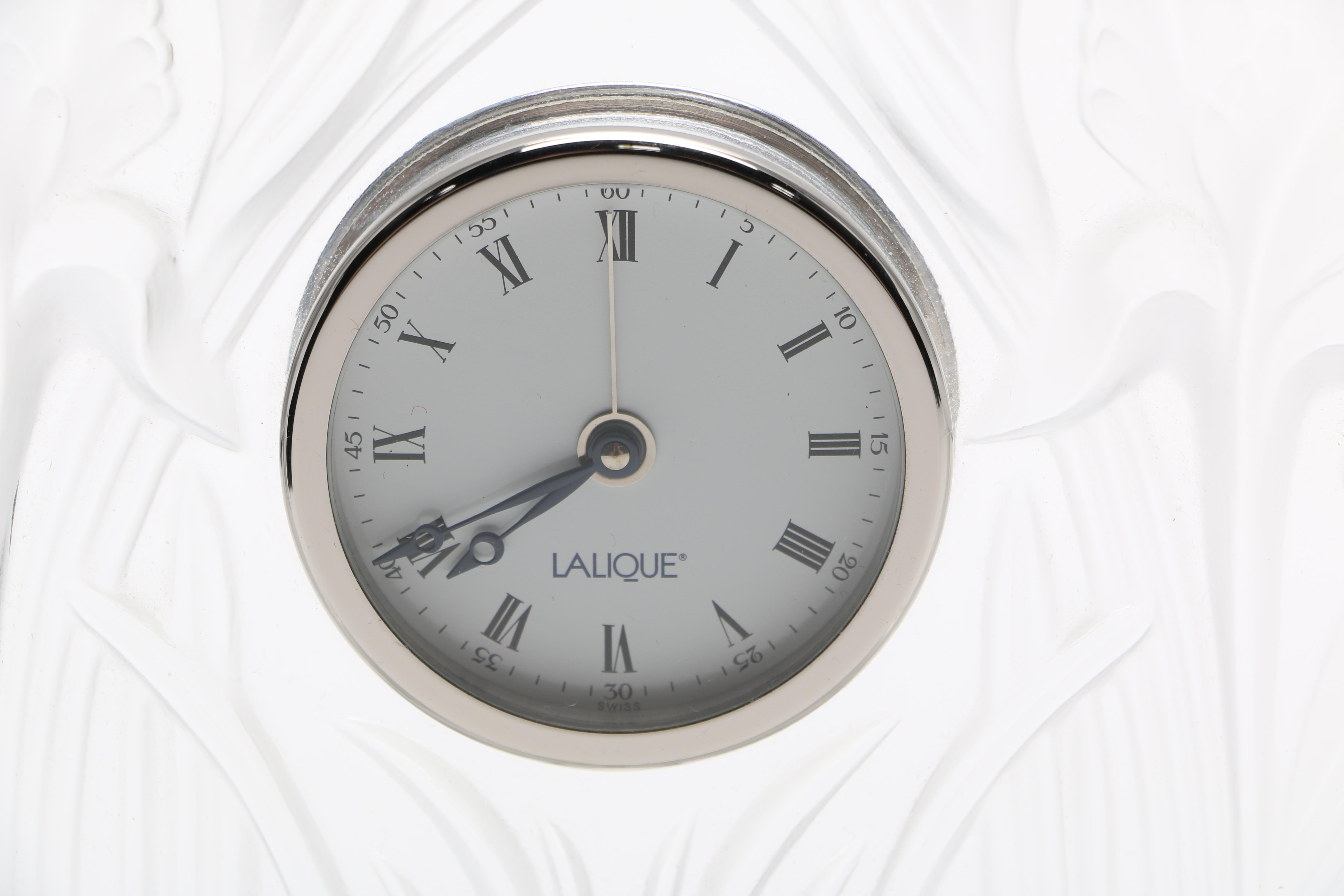 Lalique "Iris" Mantel Clock