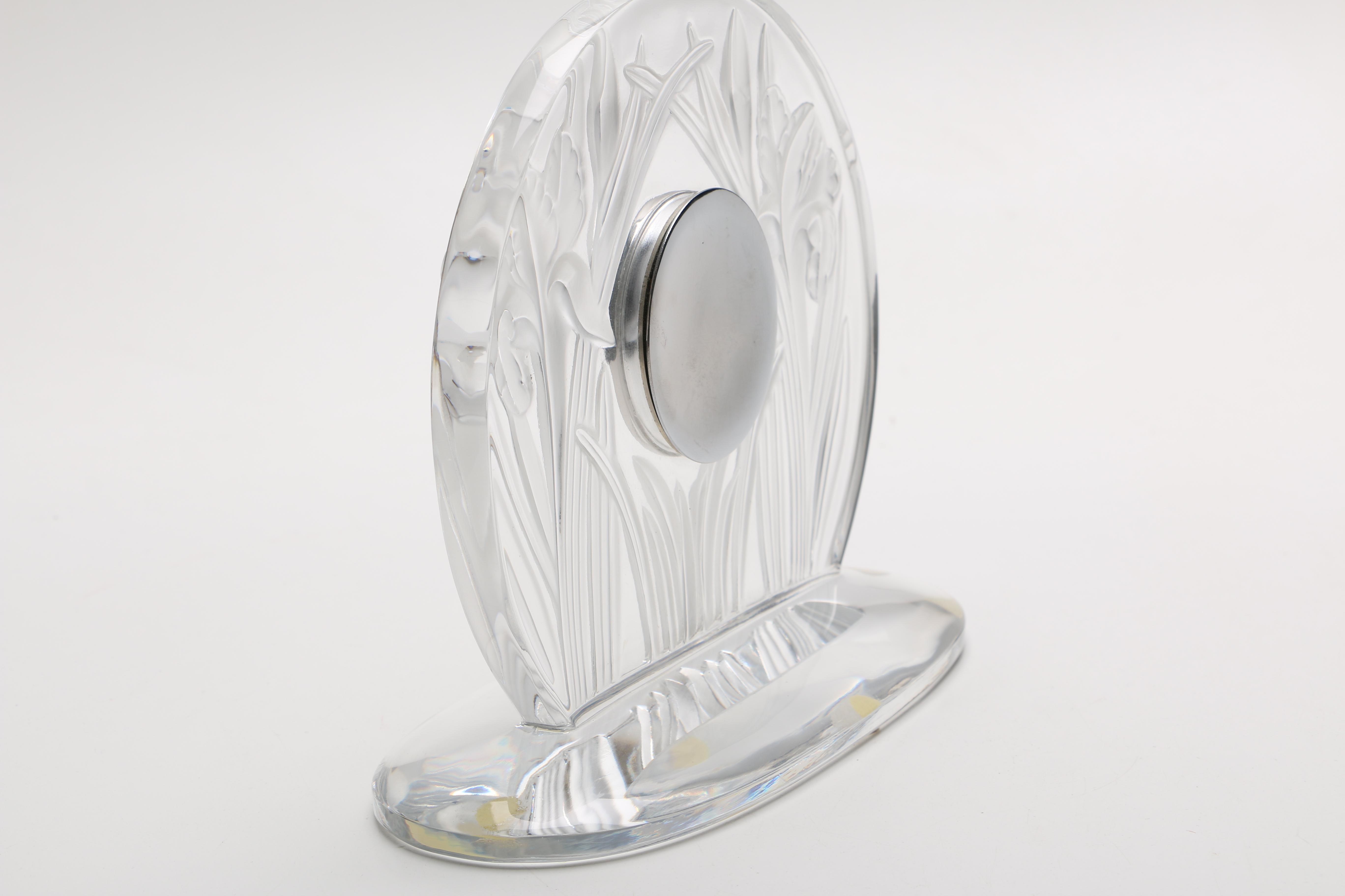 Lalique "Iris" Mantel Clock