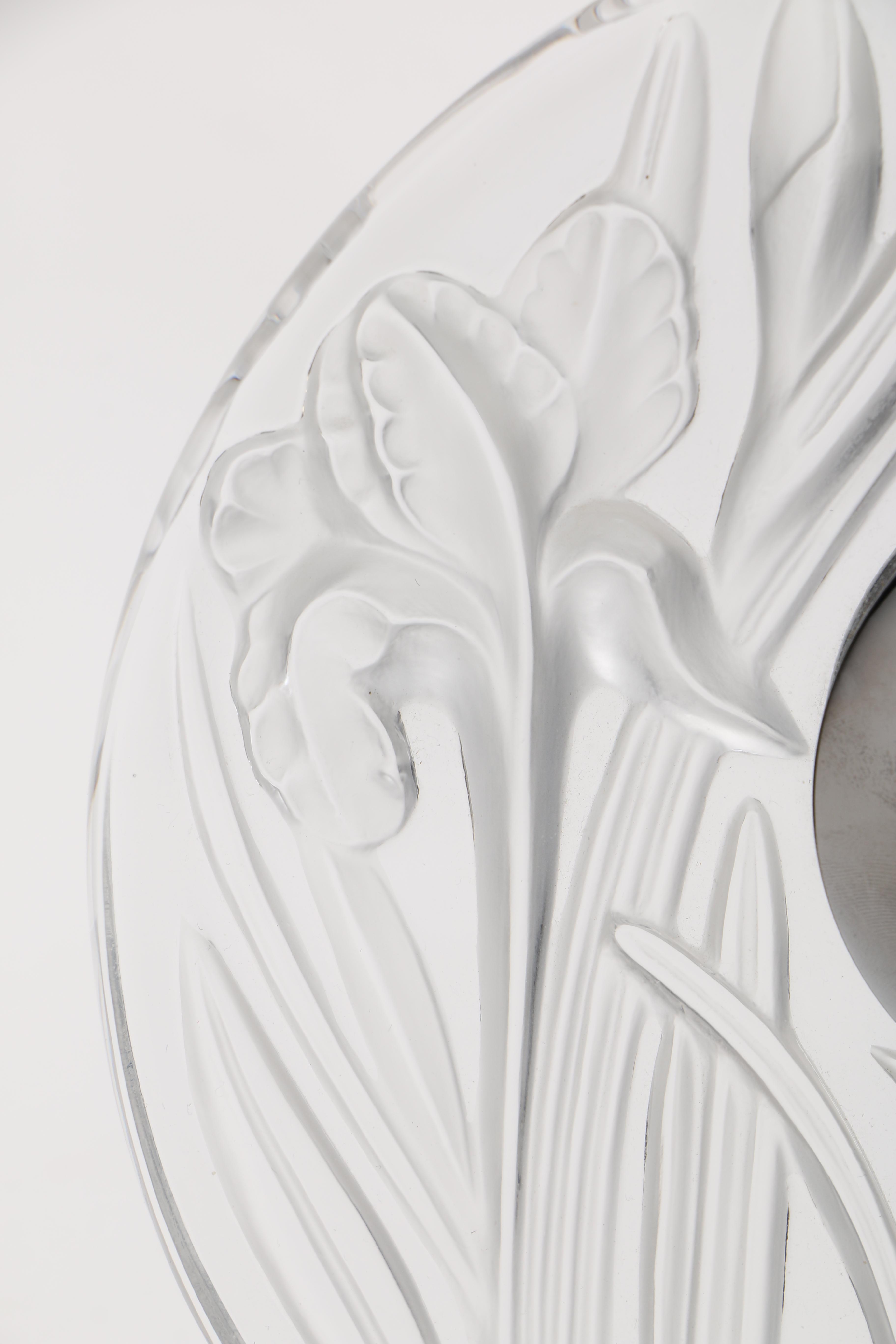 Lalique "Iris" Mantel Clock