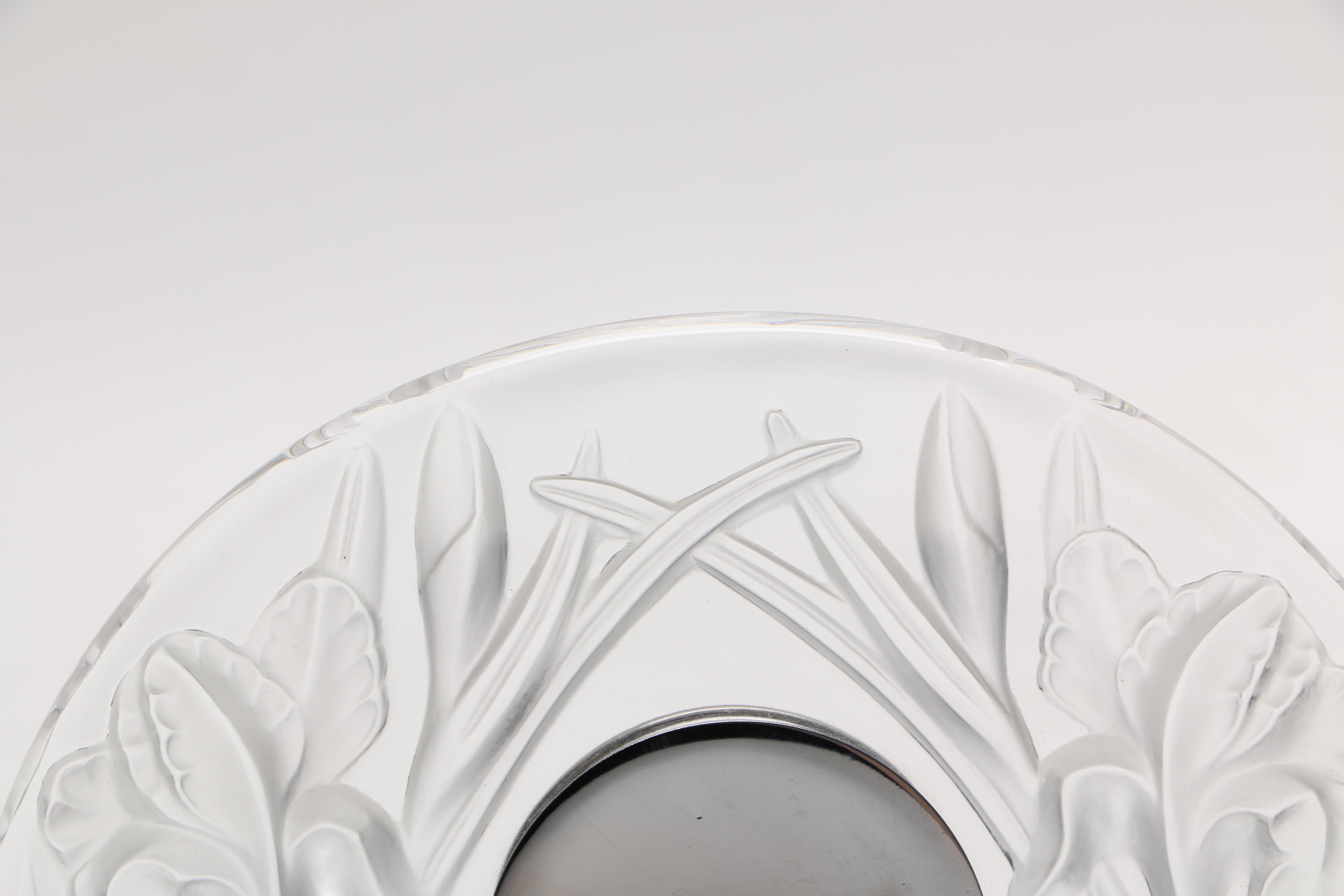 Lalique "Iris" Mantel Clock