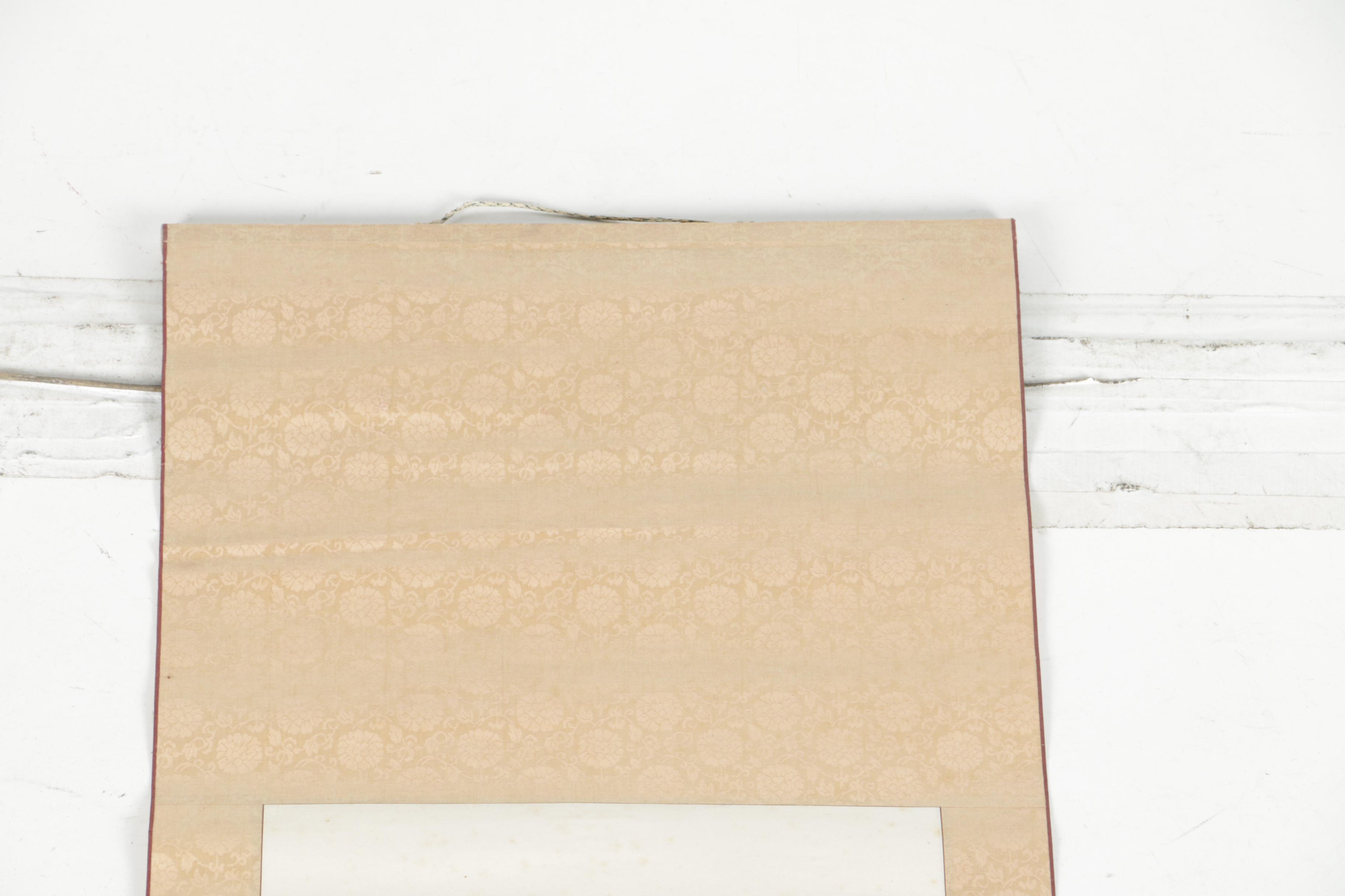 East Asian Gouache and Ink Hanging Scrolls