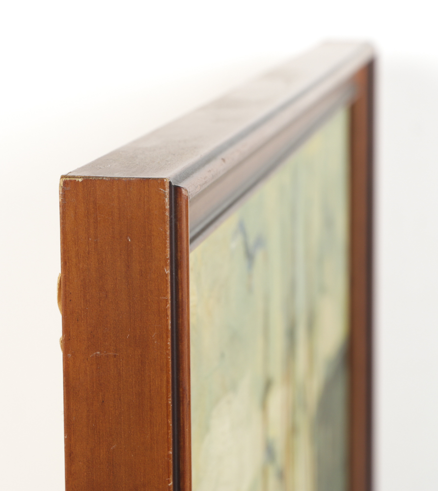 Arthur Ogar Oil Painting on Canvas Harbor Scene