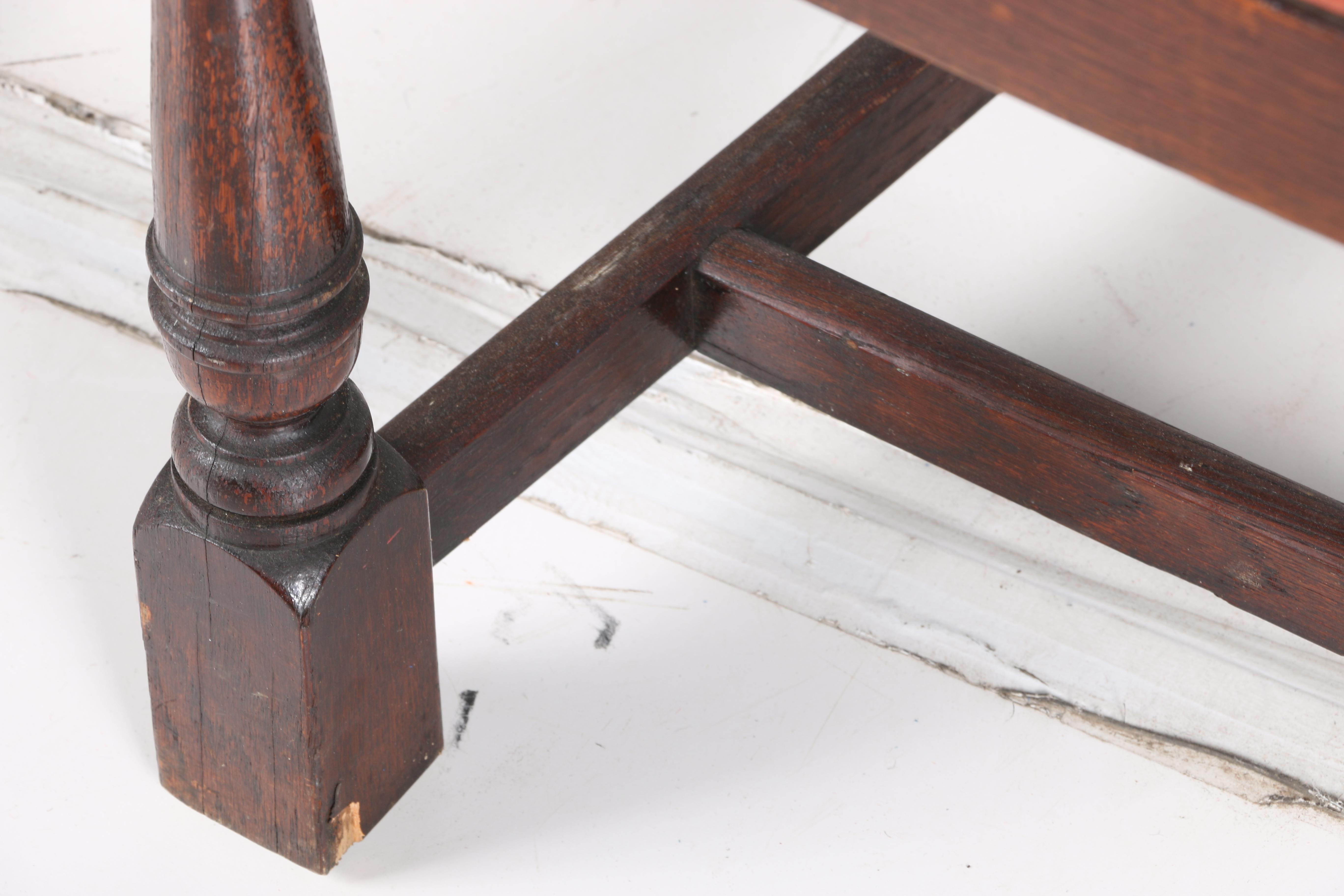 Vintage William and Mary Style Oak Dining Chairs