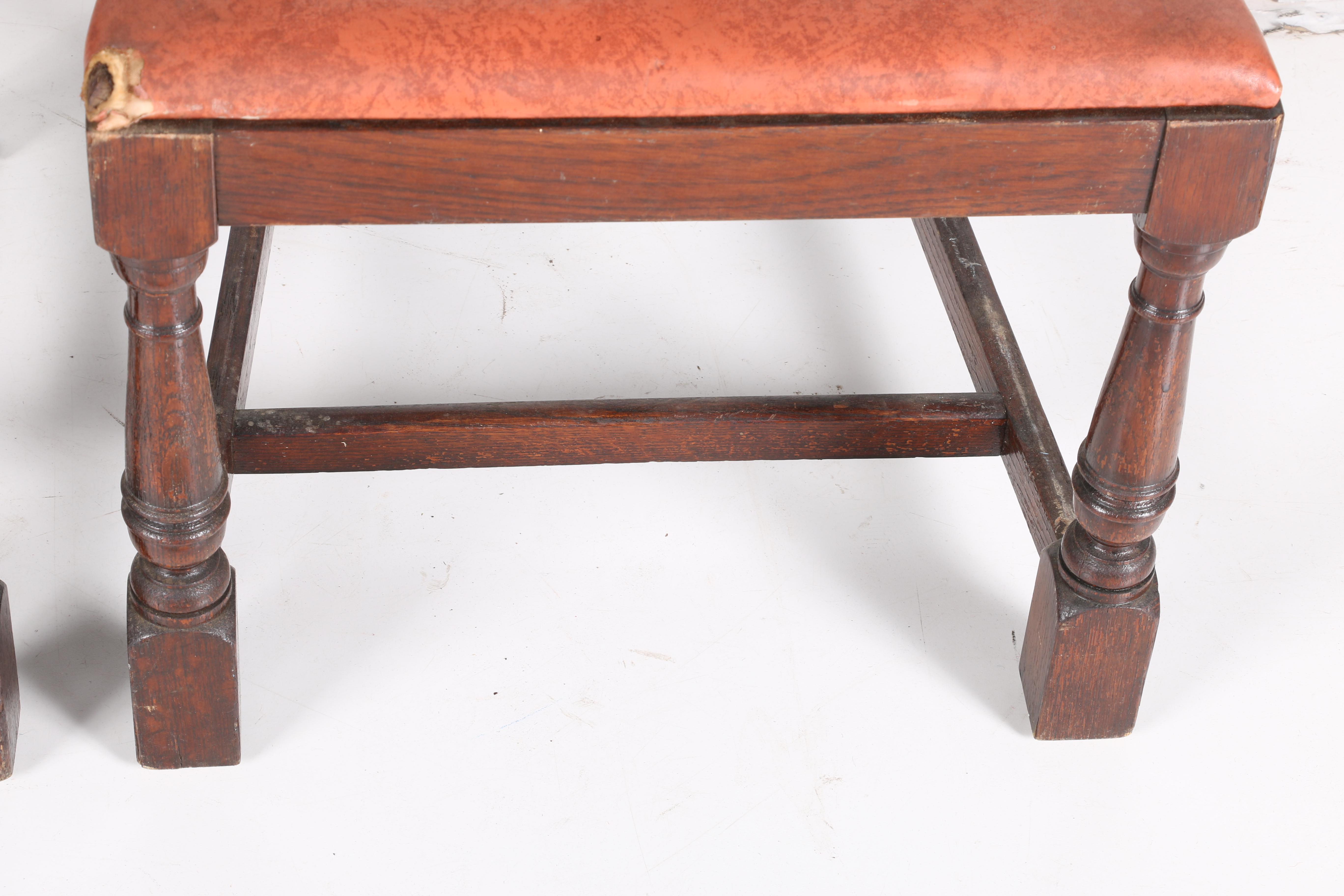 Vintage William and Mary Style Oak Dining Chairs