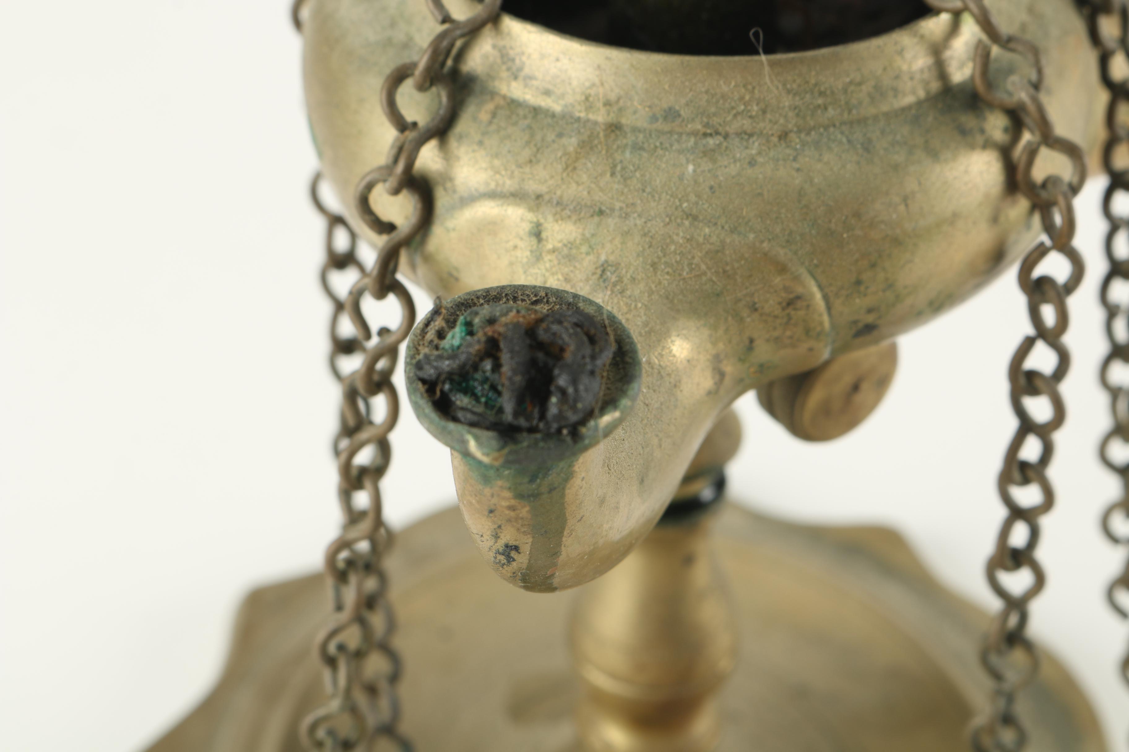 Antique Brass Whale Oil Lamps