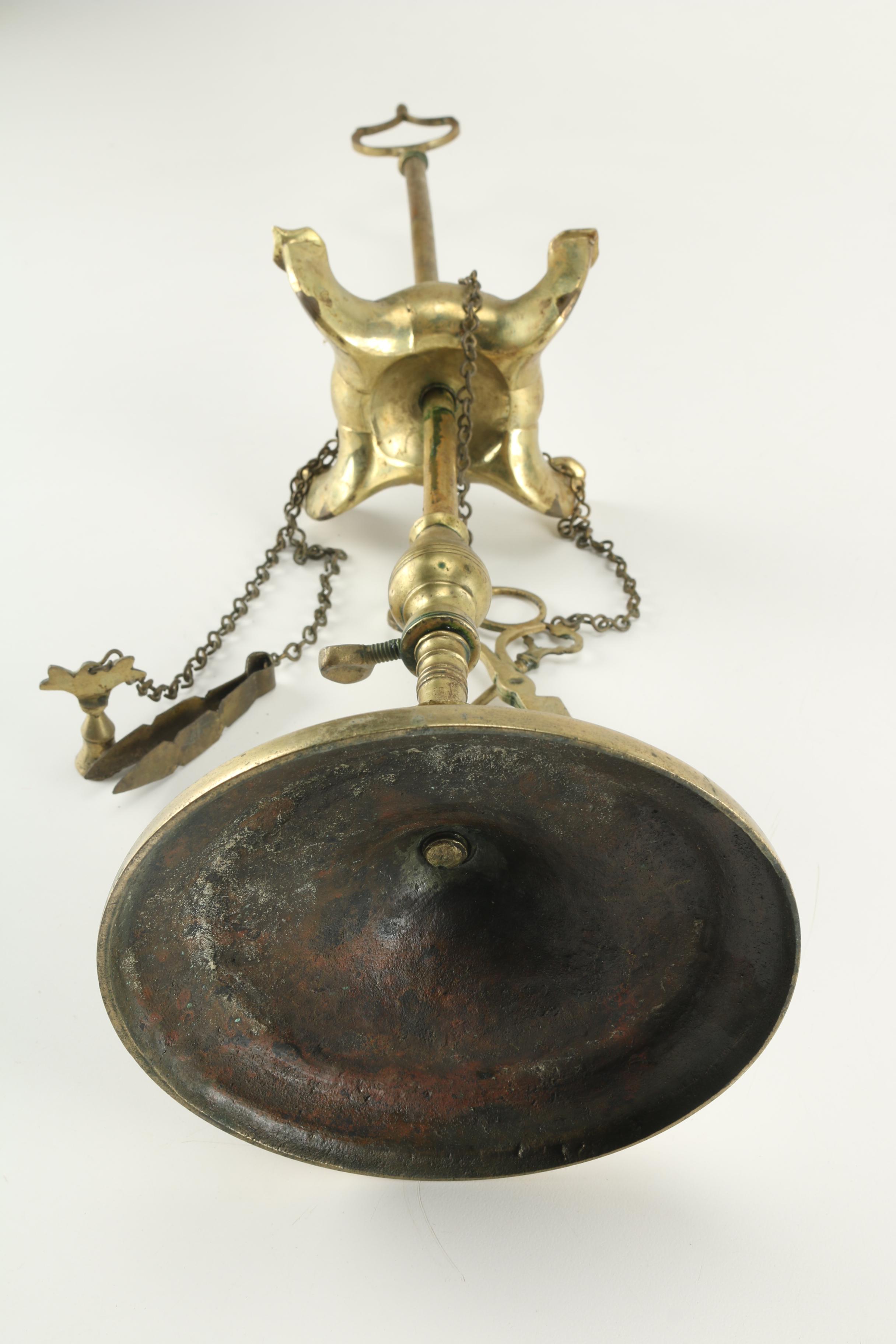 Antique Brass Whale Oil Lamps