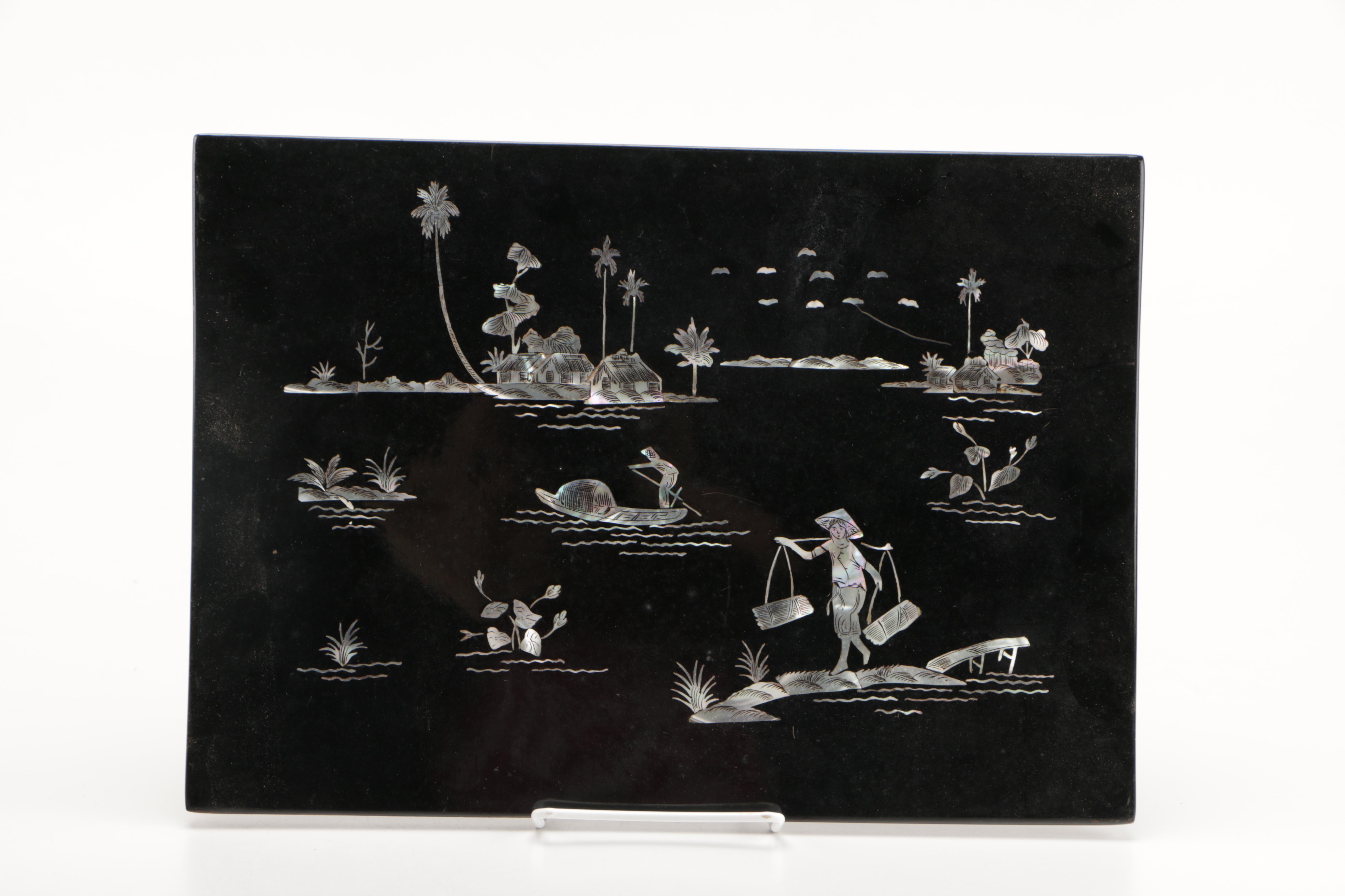 Asian-Inspired Boxes and Decor with Mother of Pearl Details