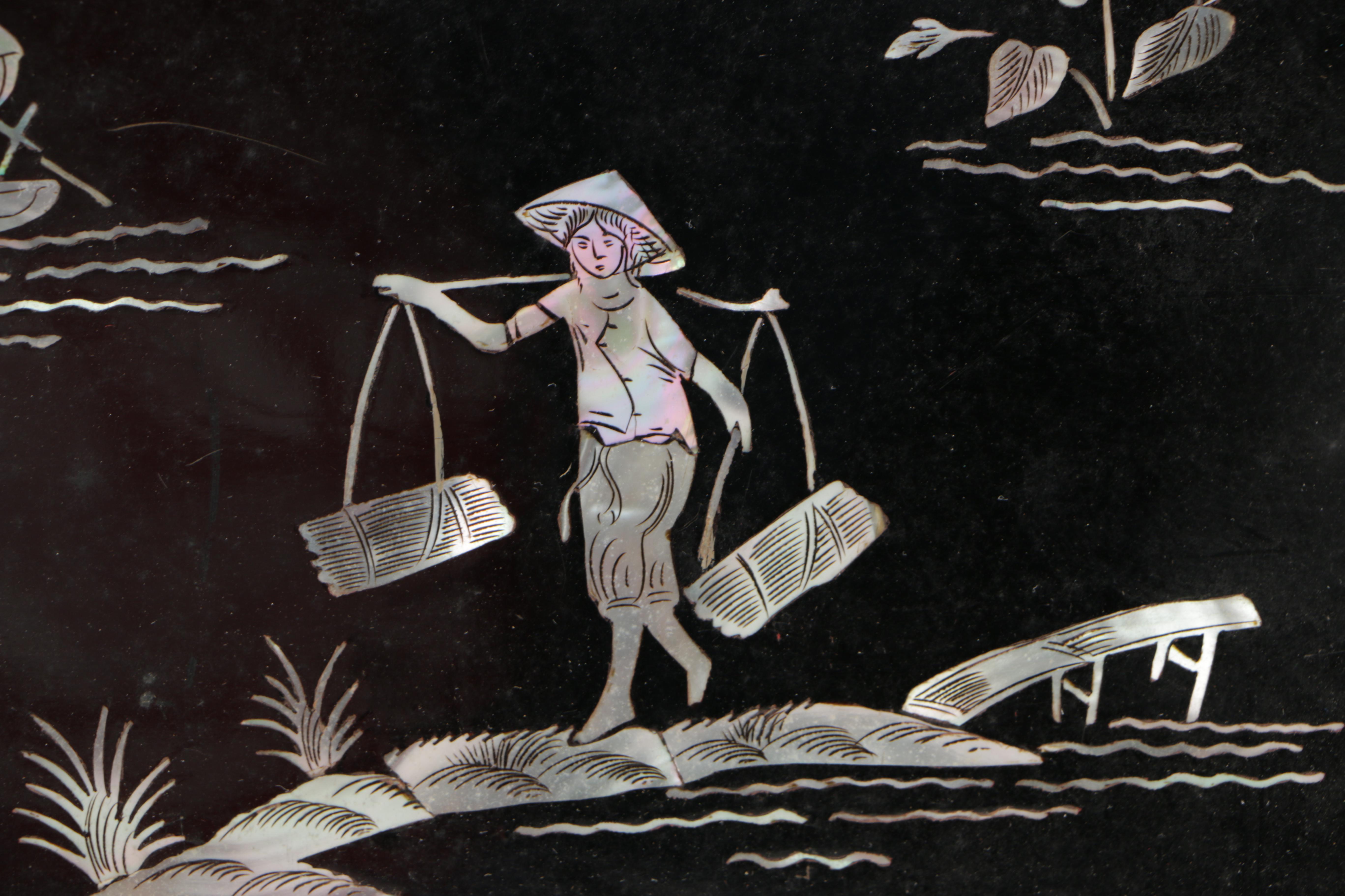 Asian-Inspired Boxes and Decor with Mother of Pearl Details