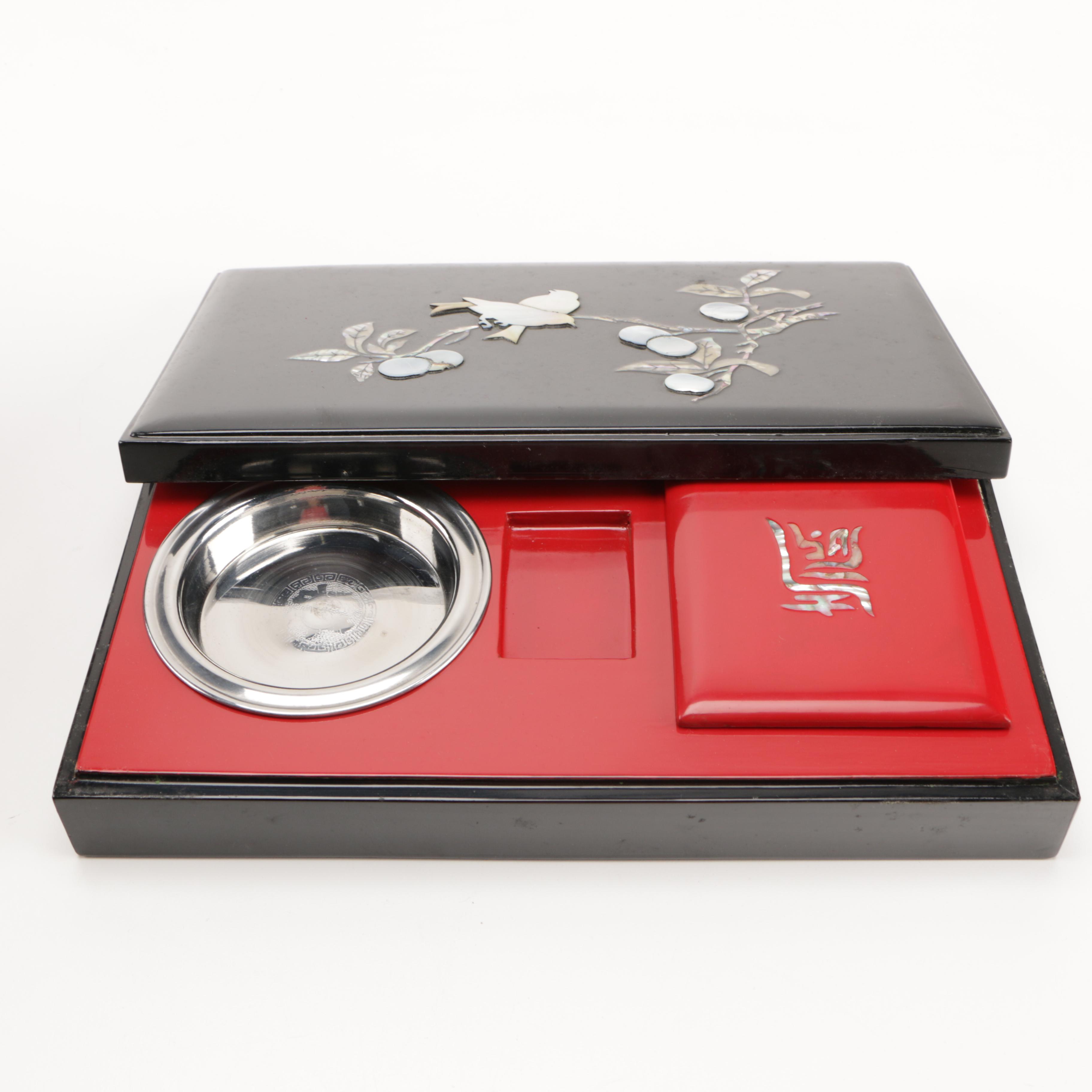 Asian-Inspired Boxes and Decor with Mother of Pearl Details