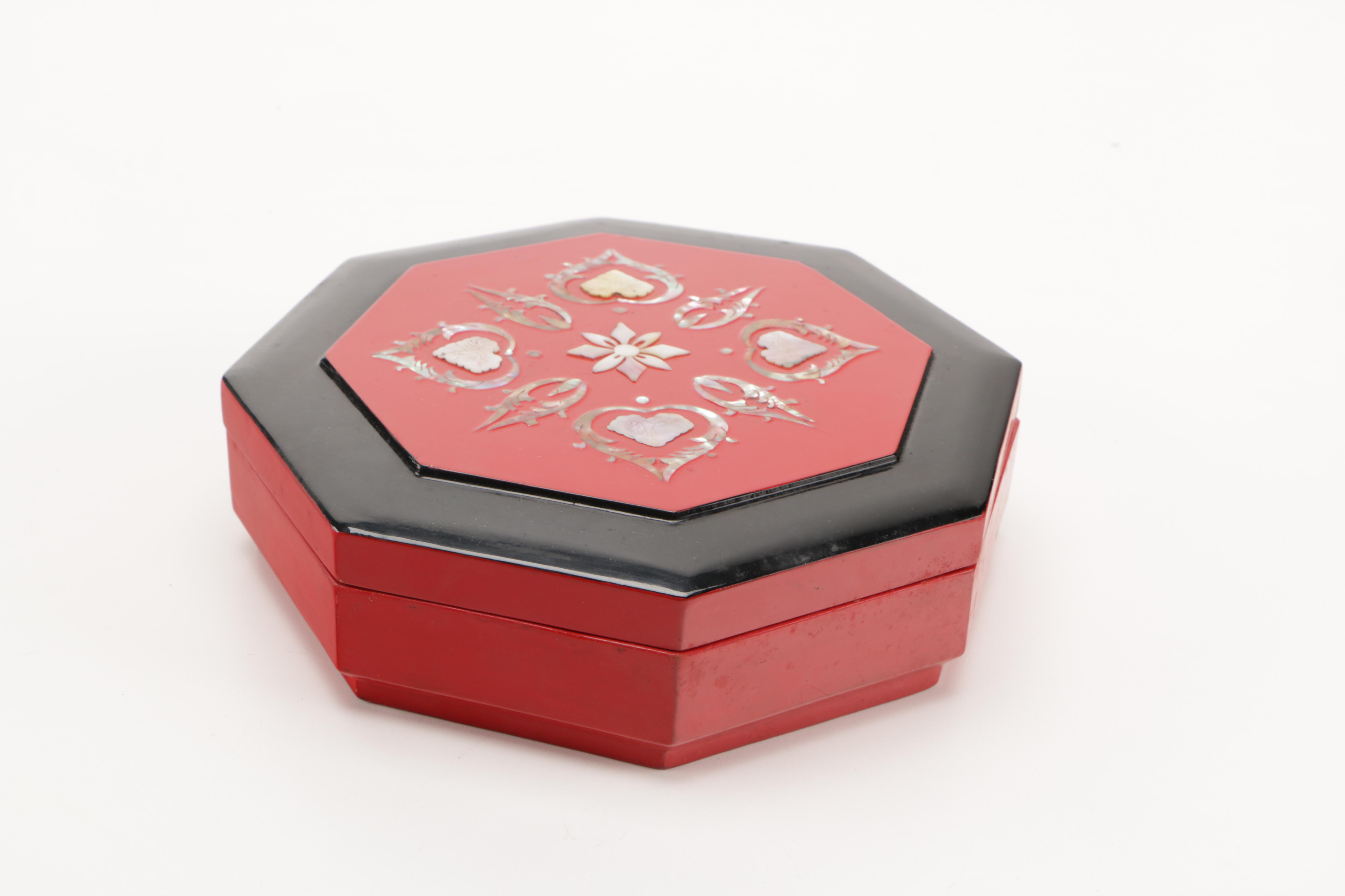 Asian-Inspired Boxes and Decor with Mother of Pearl Details