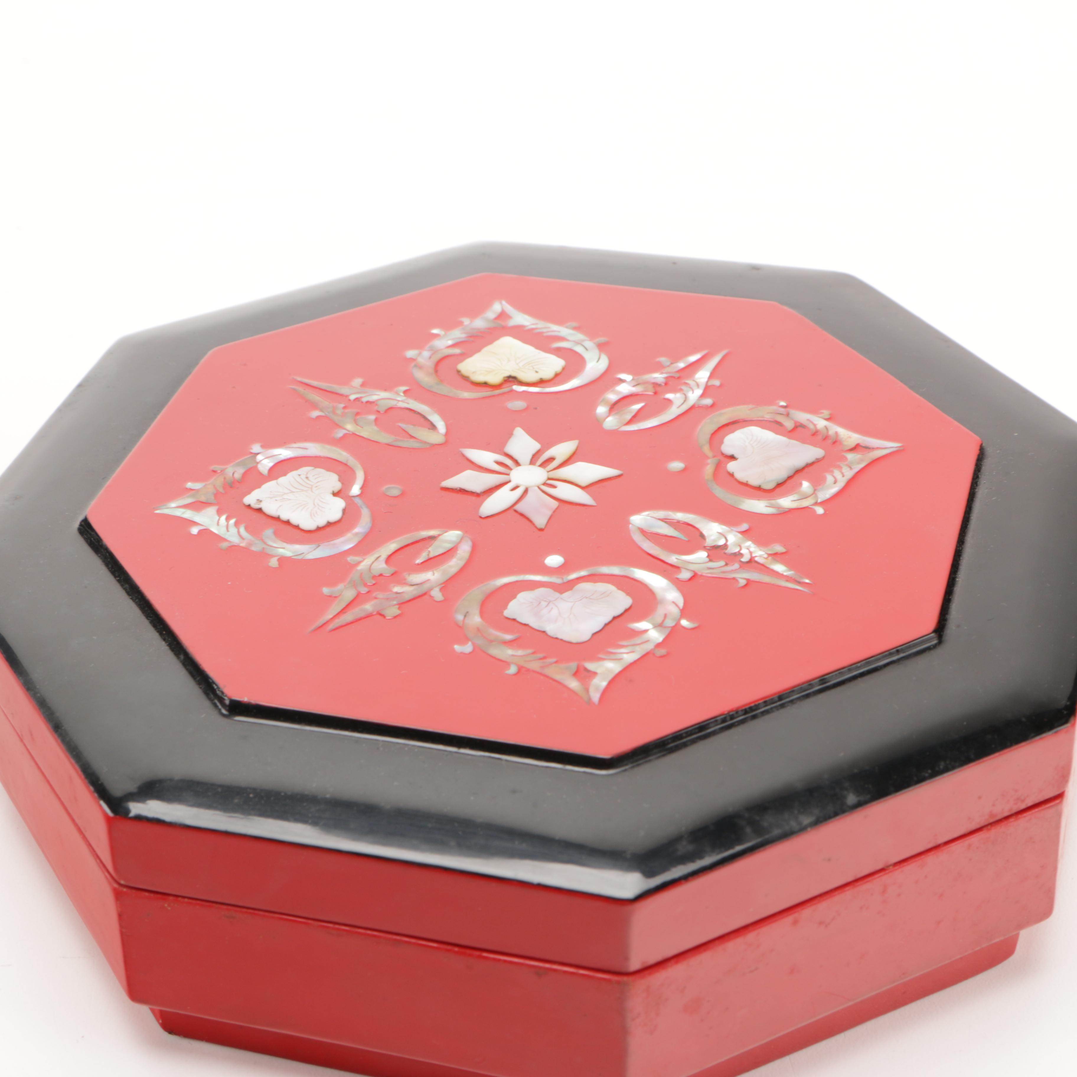 Asian-Inspired Boxes and Decor with Mother of Pearl Details