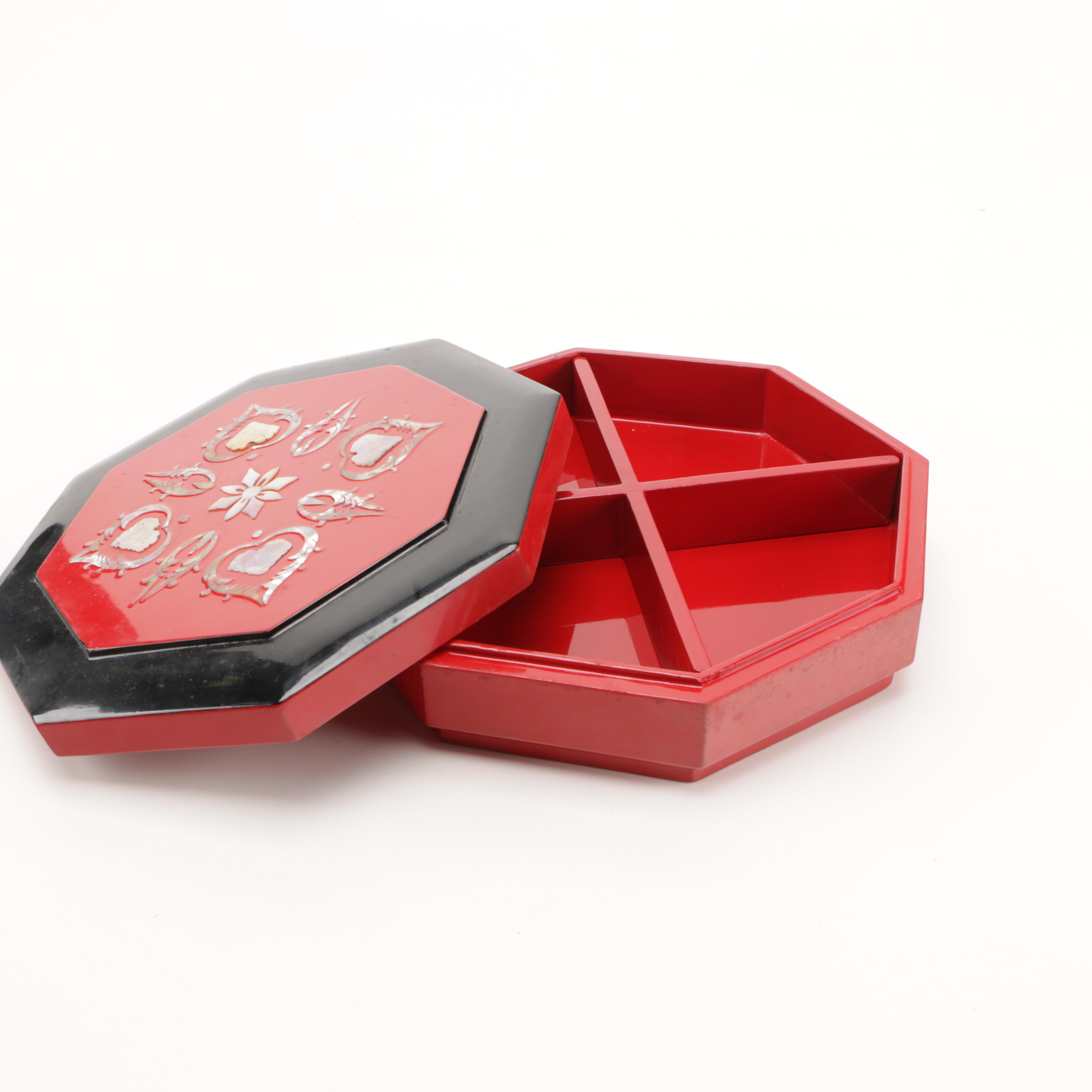 Asian-Inspired Boxes and Decor with Mother of Pearl Details